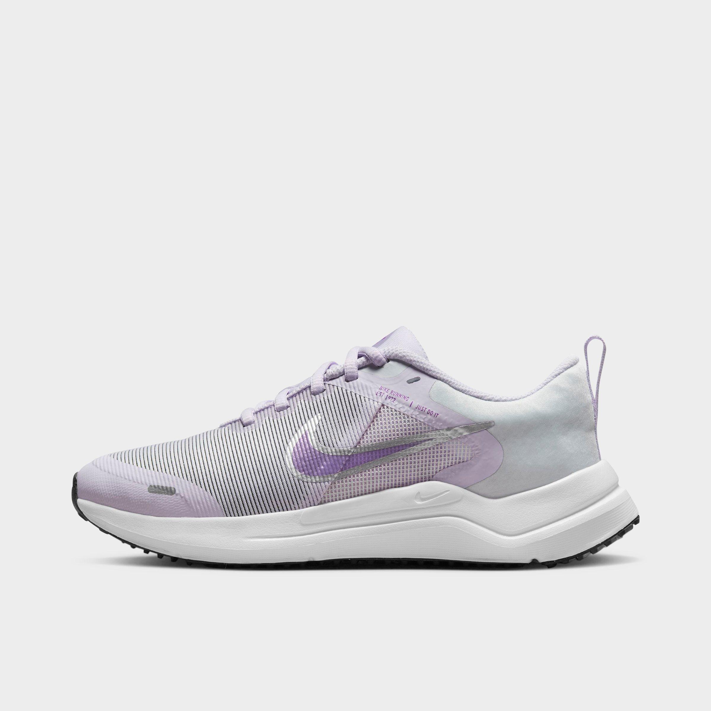 Nike Big Kids' Downshifter 12 Training Shoes In Violet Frost/metallic Silver/pure Platinum/vivid Purple