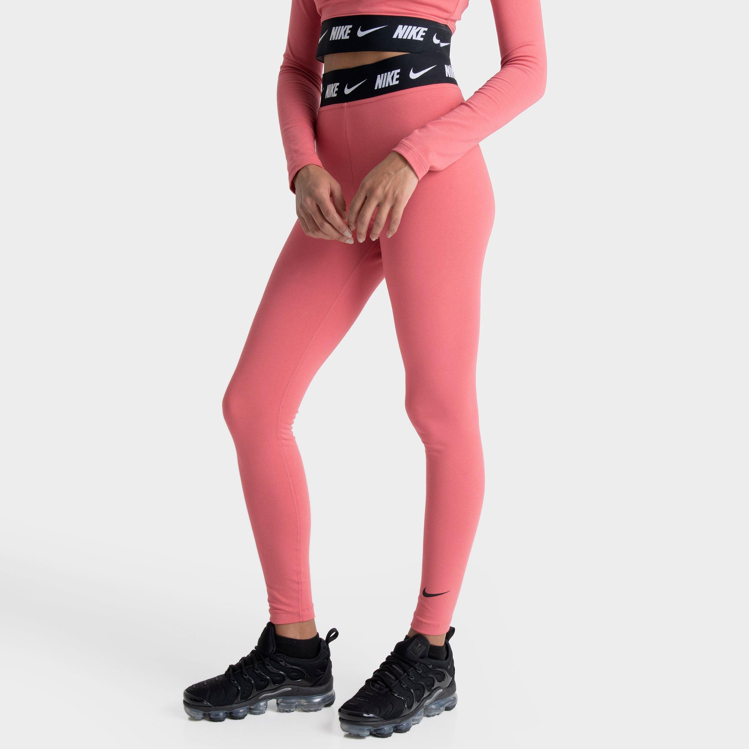 Nike Women's Sportswear Club High-waisted Leggings In Adobe/black