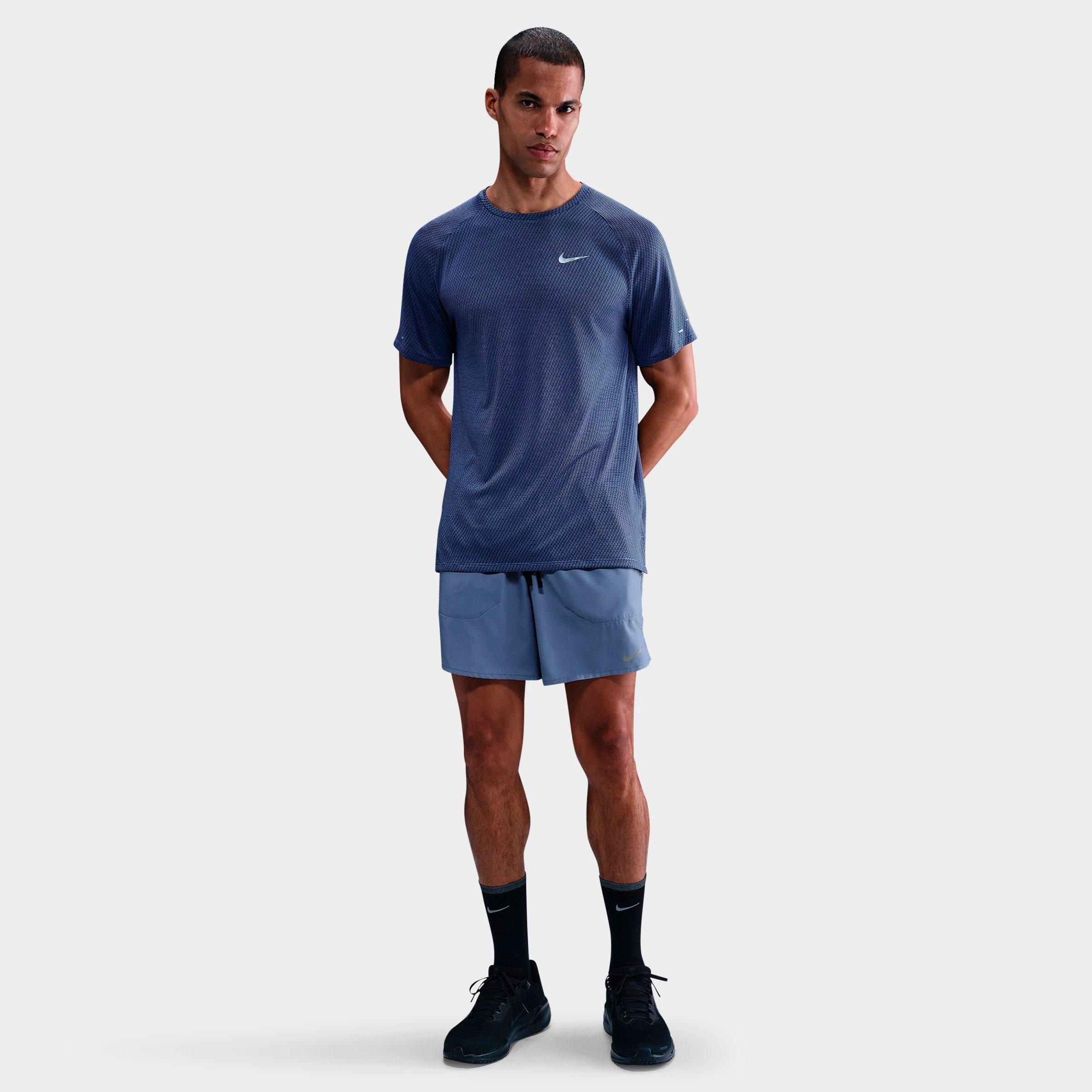 Nike Men's Dri-FIT Stride Brief-Lined 7-Inch Running Shorts in World Indigo/Black Size: XS