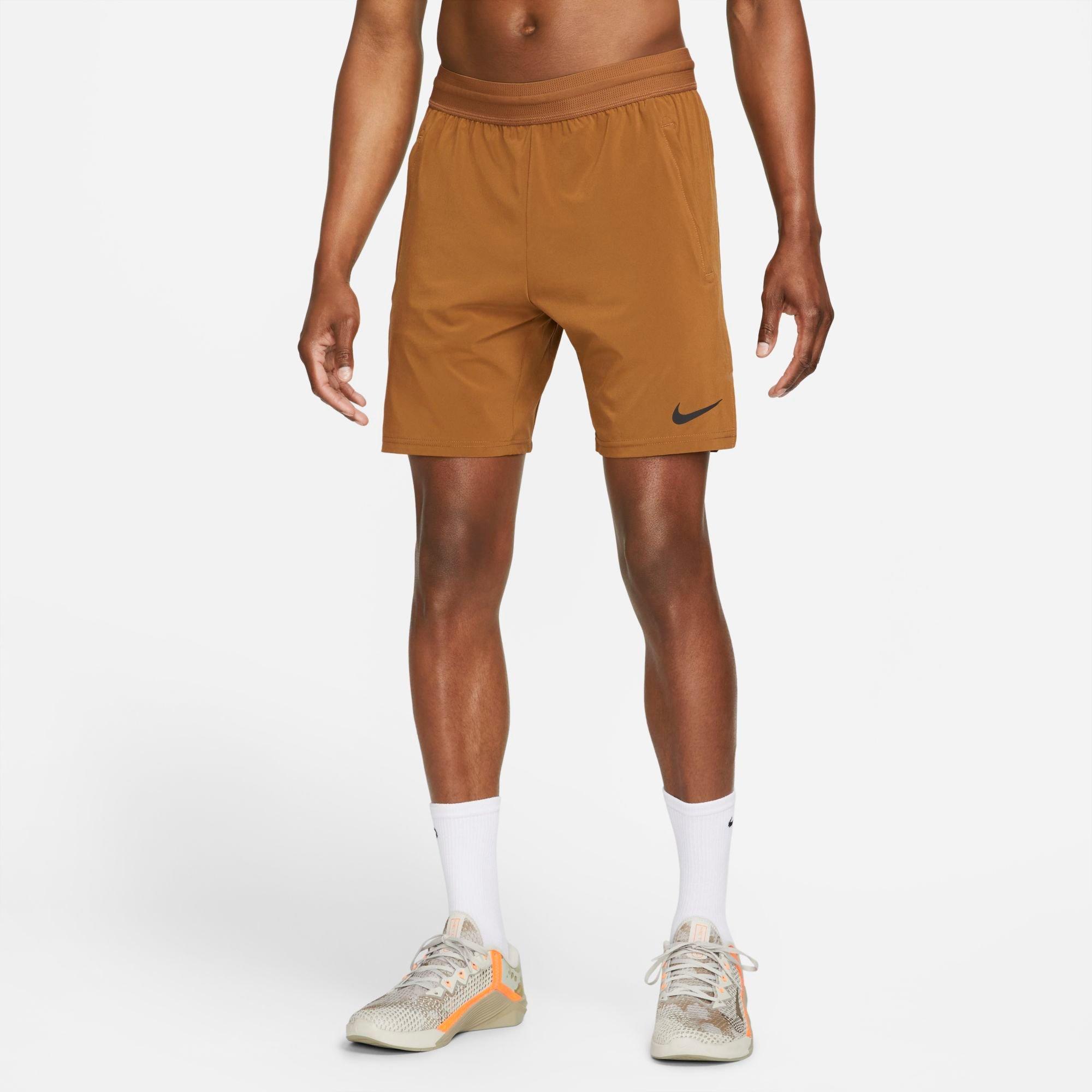 Nike Men's  Pro Dri-fit Flex Vent Max 8" Training Shorts In Ale Brown/black