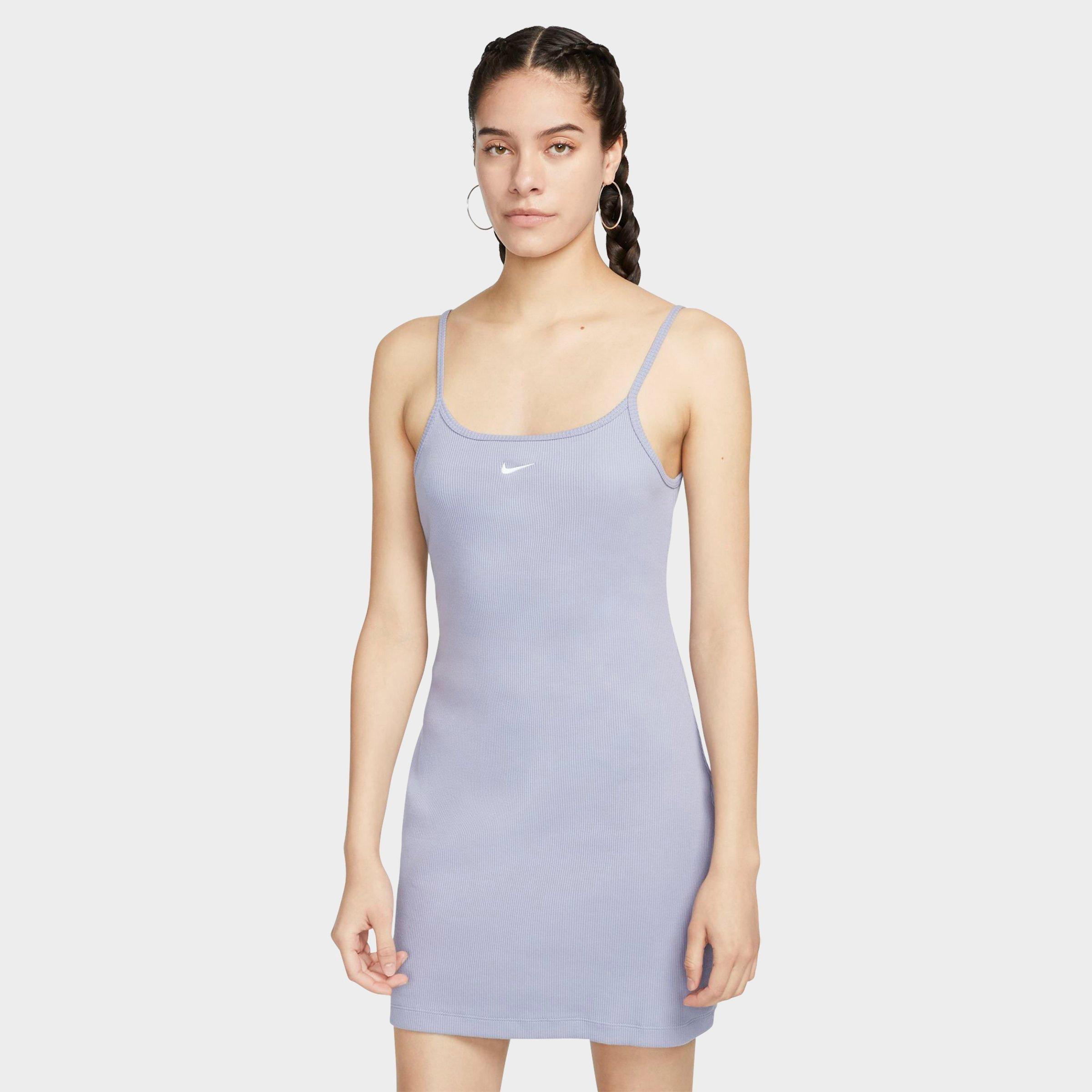 Nike Women's  Sportswear Essential Ribbed Dress In Purple