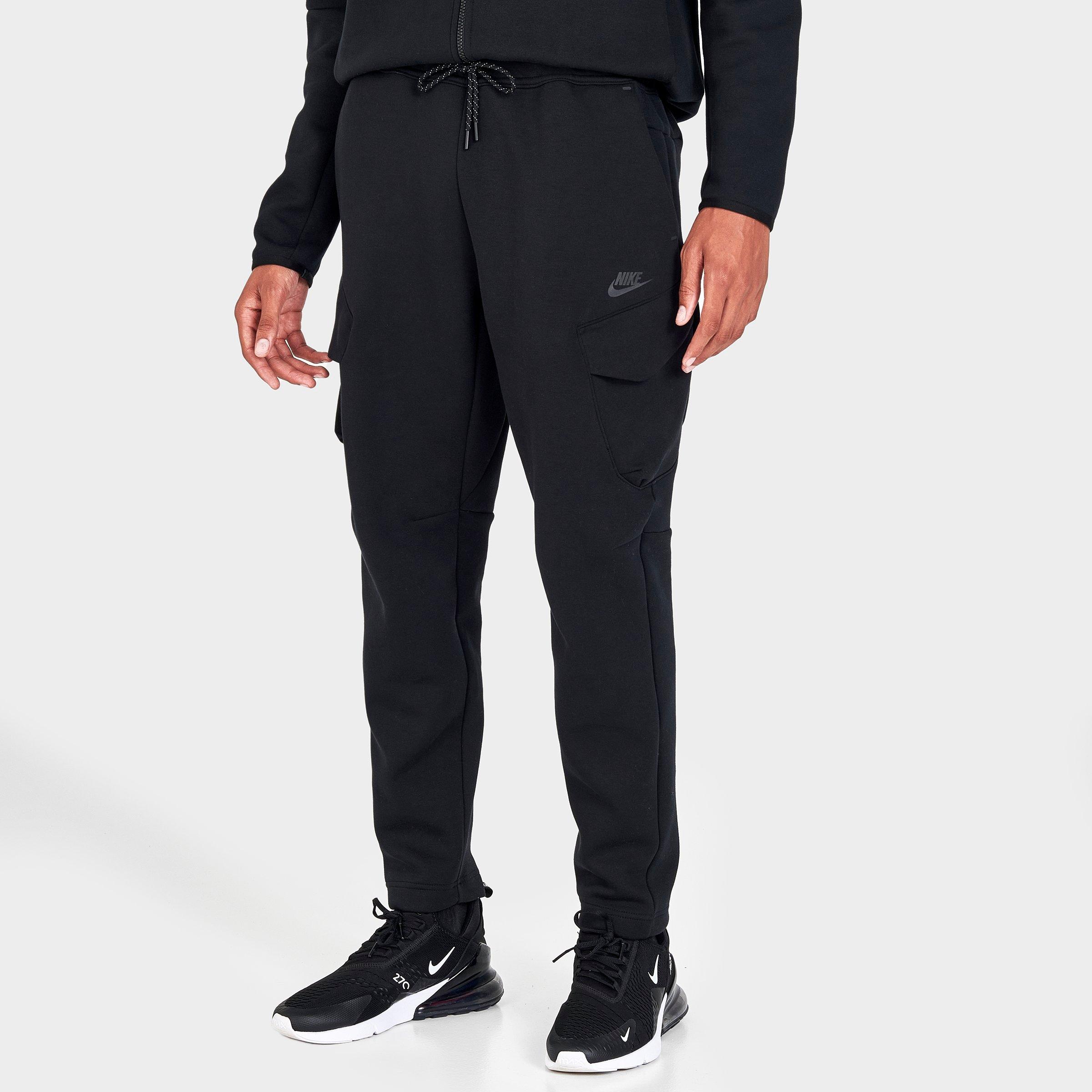 Nike Men's Sportswear Tech Fleece Cargo Utility Pants In Black/black