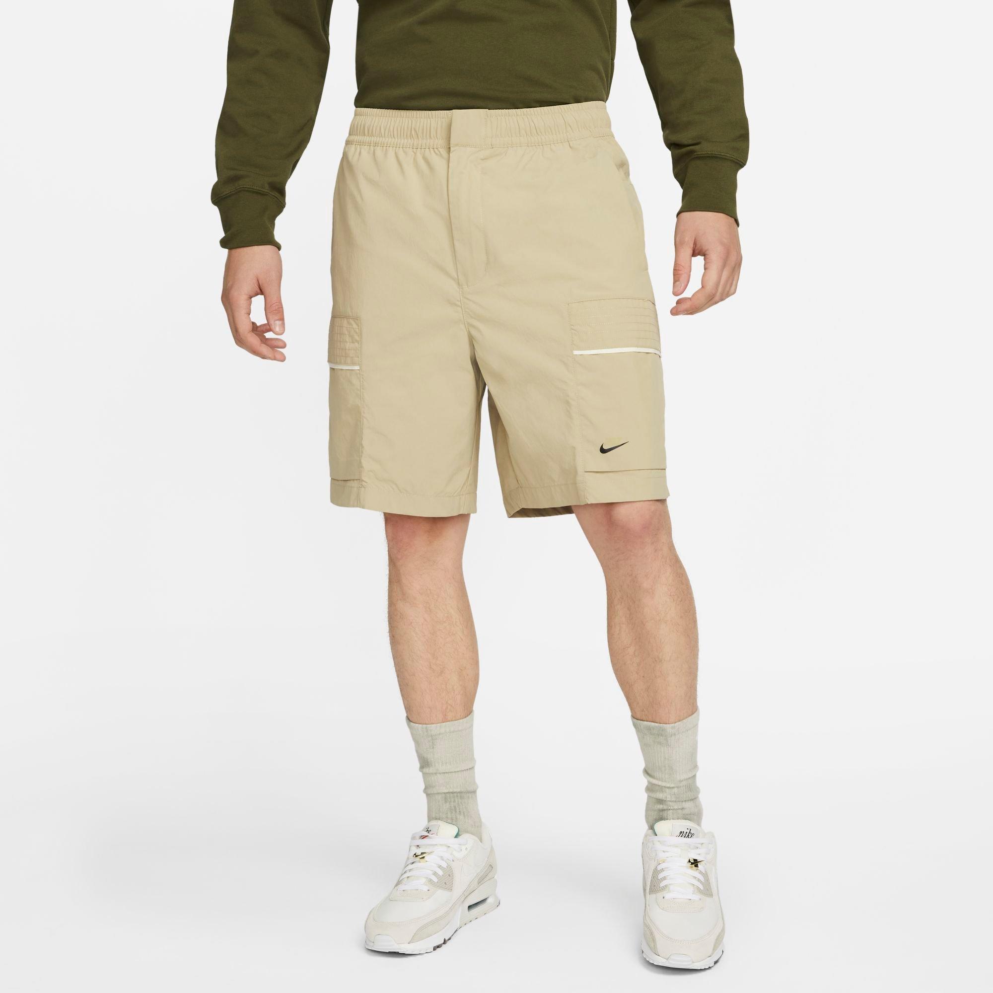 Nike Men's  Sportswear Style Essentials Woven Utility Shorts In Limestone/sail/ice Silver/limestone