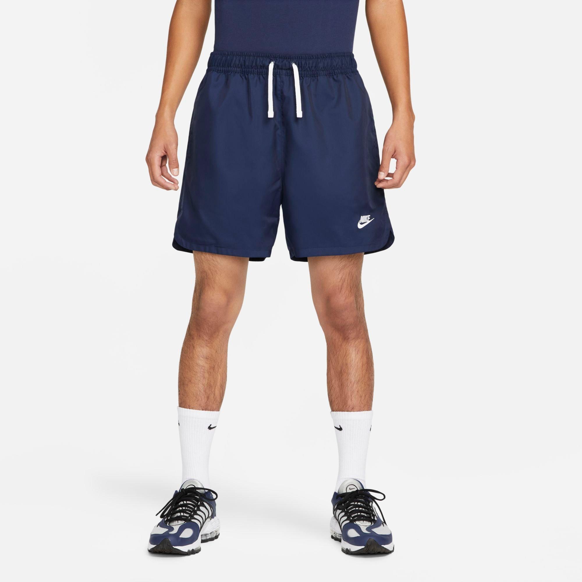 Nike Men's Sportswear Sport Essentials Lined Flow Shorts in Midnight Navy/White Size: XS