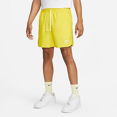 Nike Men's Sportswear Sport Essentials Lined Flow Shorts In Opti Yellow/white
