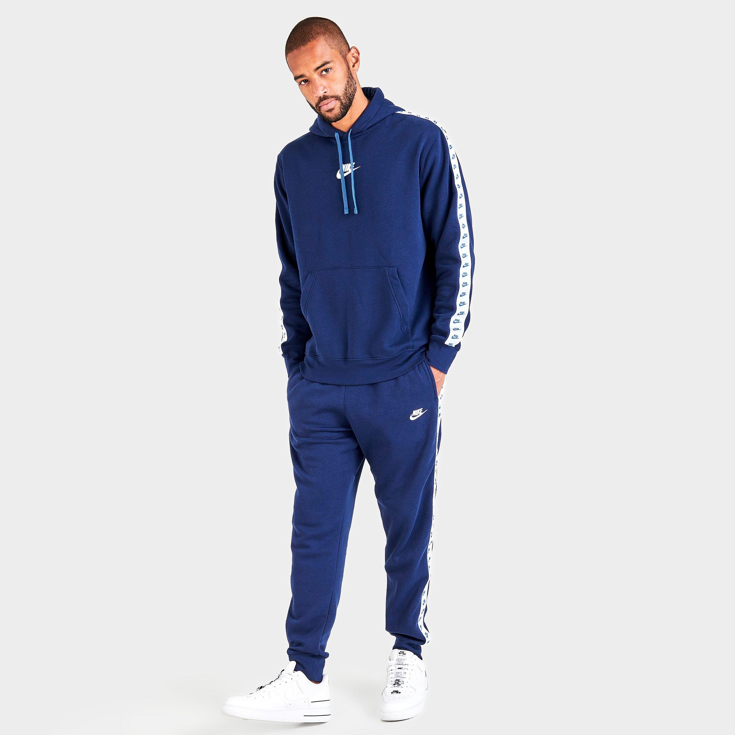 Nike Men's Sportswear Sport Essential Fleece Hooded Track Suit In