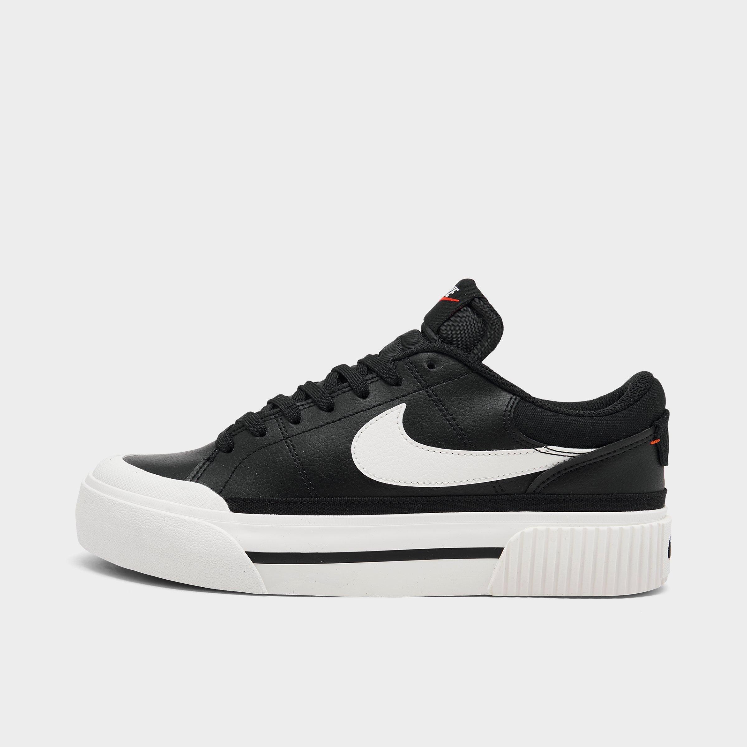 Nike Court Legacy Lift Dm7590-001 Sneakers Womens 12 Black Platform Shoes Tf6047 In Black/white/team Orange/sail