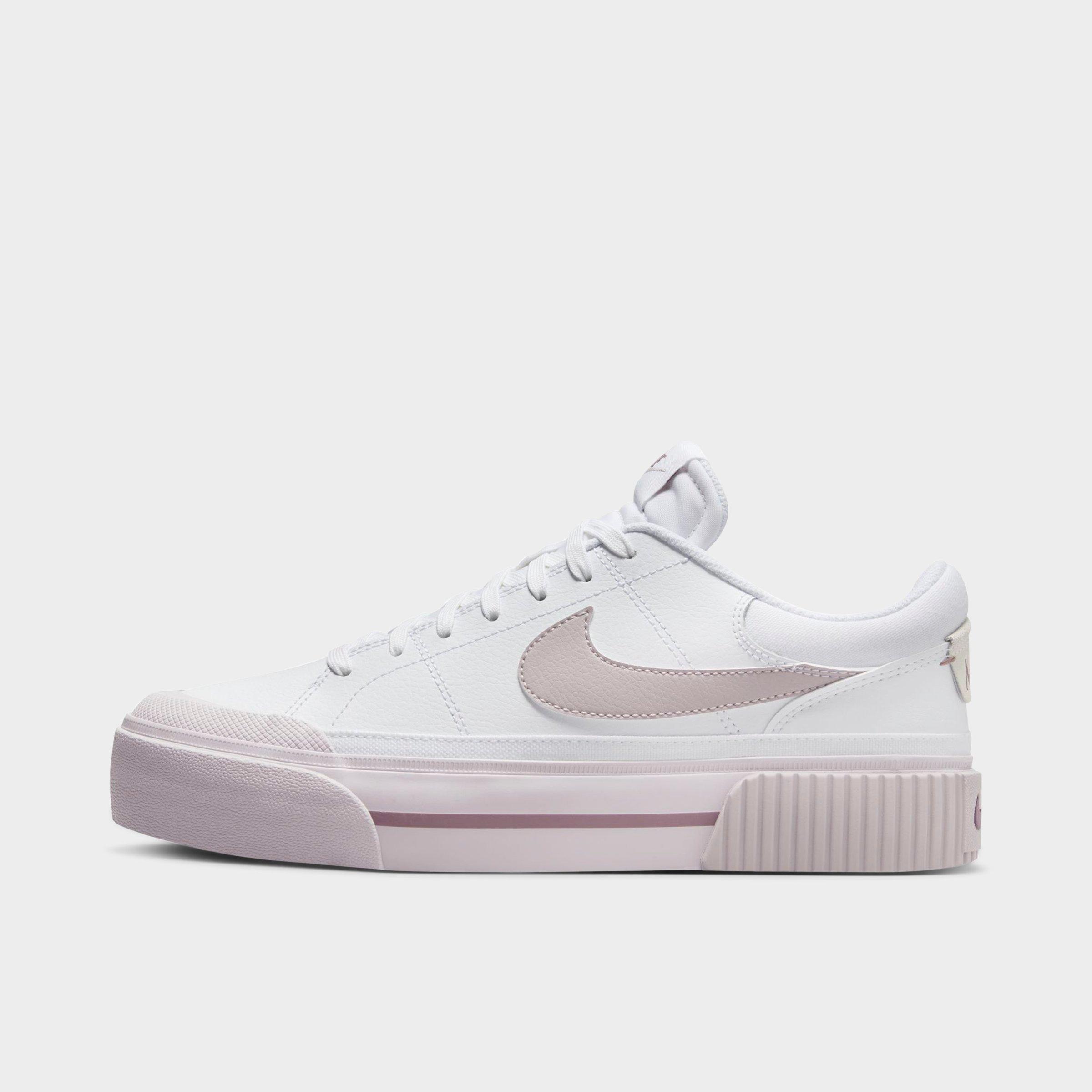 Nike Court Legacy Lift Platform Sneaker In White/platinum Violet/smokey Mauve 
