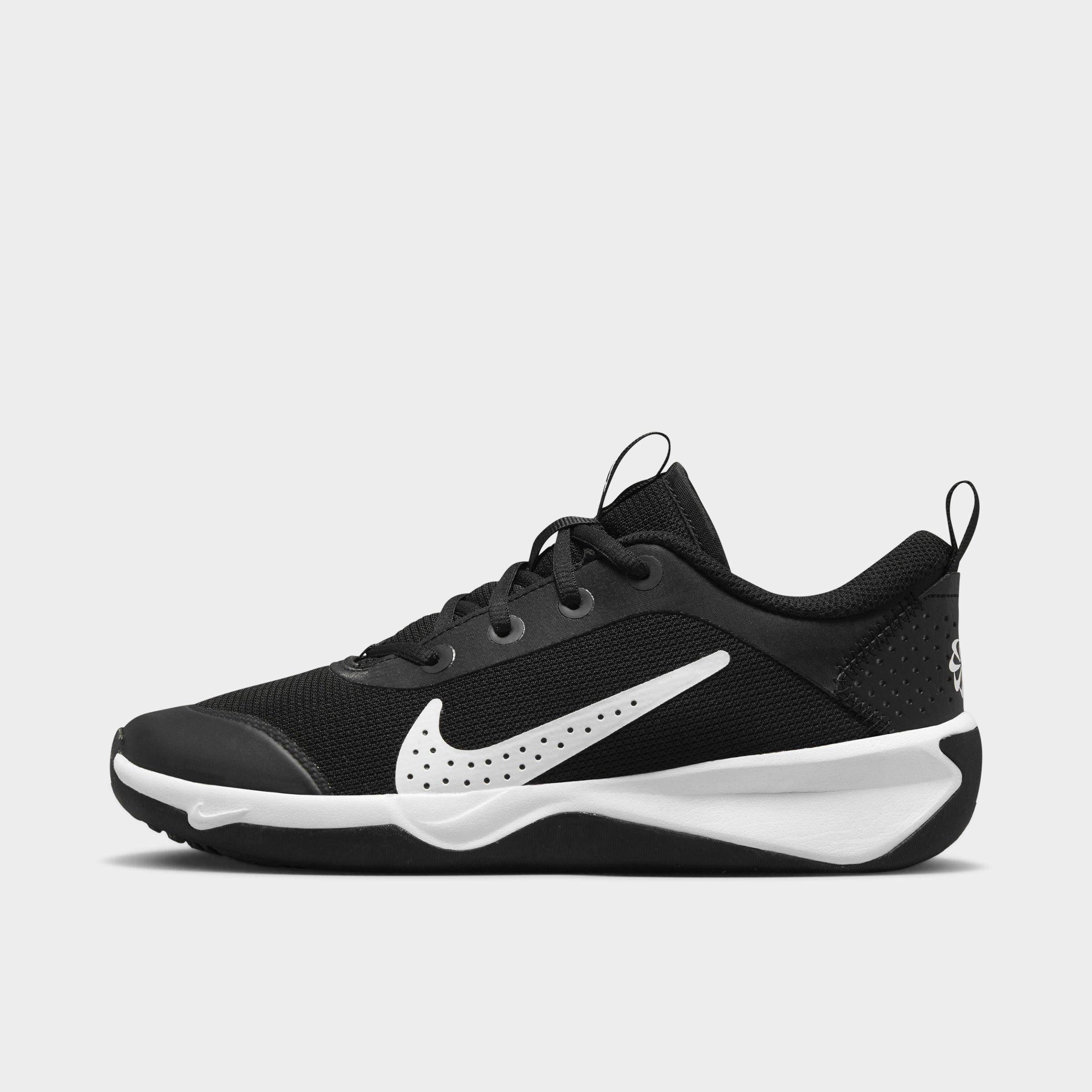 Nike Big Kids' Omni Multi-court Casual Shoes In Black/white
