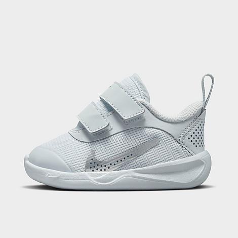 Nike Babies'  Kids' Toddler Omni Multi-court Hook-and-loop Basketball Shoes In Pure Platinum/midnight Navy/metallic Silver