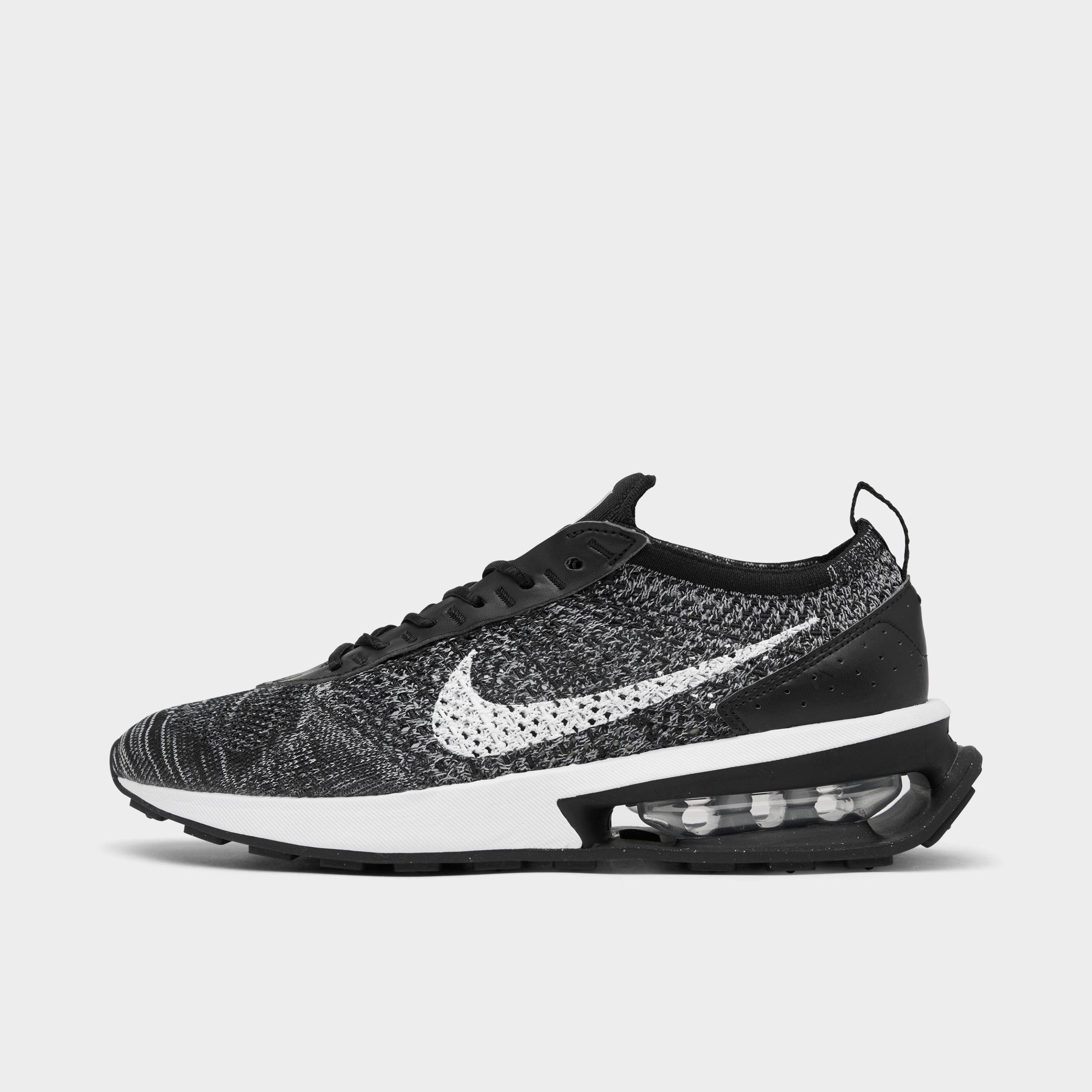 Nike Women's Air Max Flyknit Racer Casual Shoes in Black/White Size: 5.0