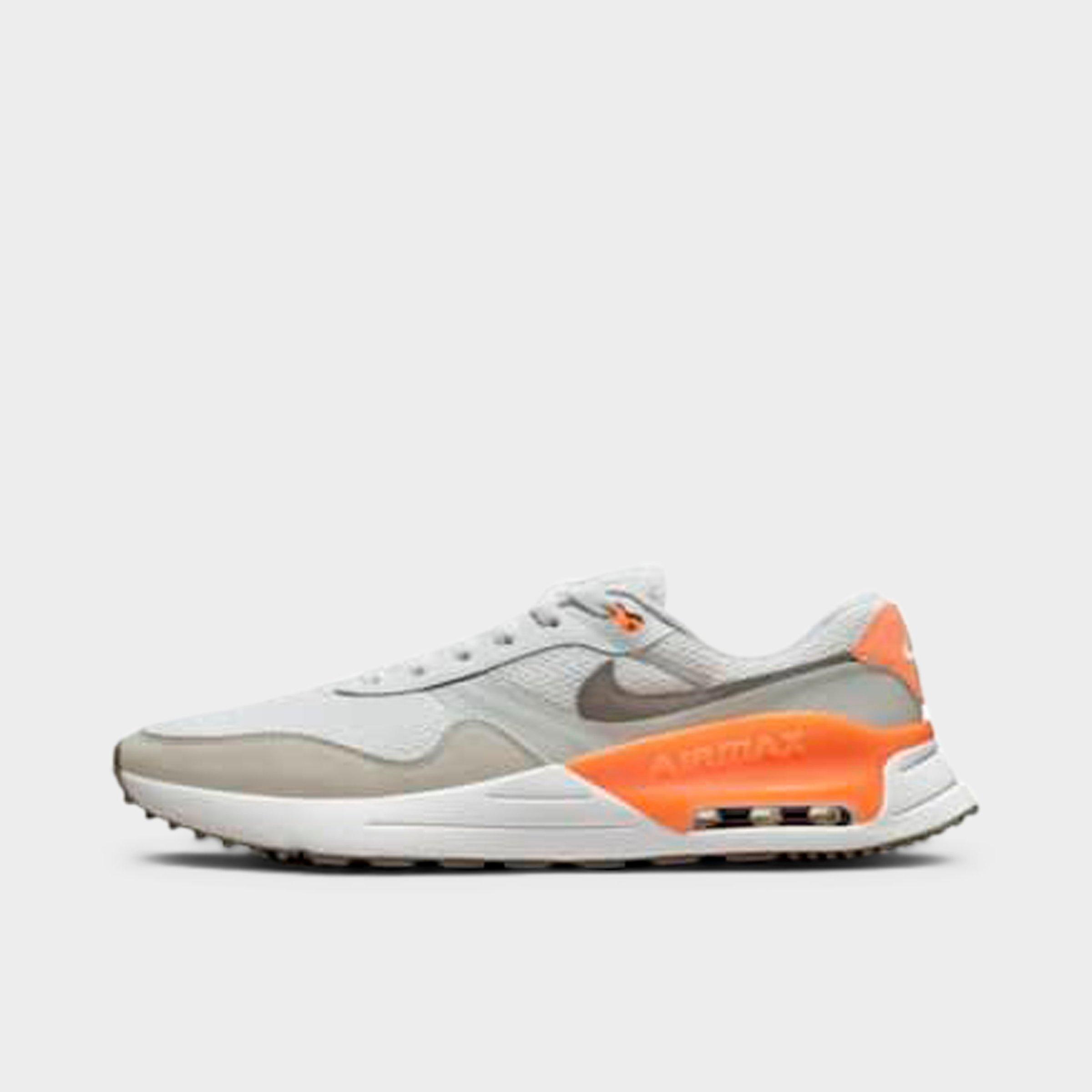 Nike Women's Air Max Systm Casual Shoes In White/pure Platinum/orange Trance/flat Pewter
