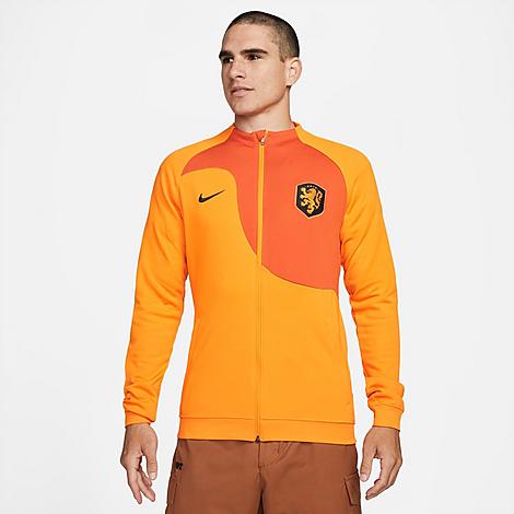 Nike Men's Netherlands Academy Pro Knit Soccer Jacket In Orange