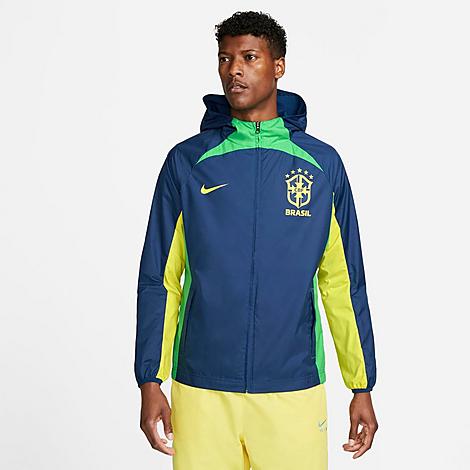 Nike Men's Brazil Awf Full-zip Soccer Jacket In Coastal Blue/dynamic ...