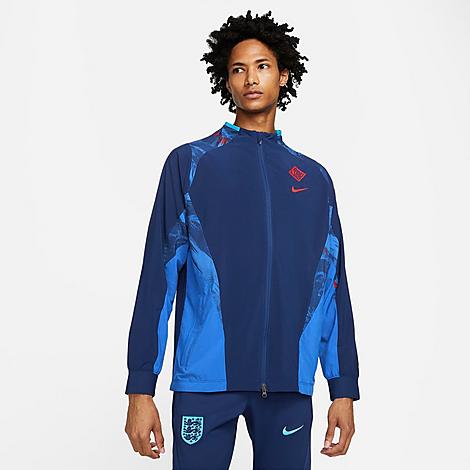 Nike England Awf  Men's Dri-fit Woven Soccer Jacket In Blue