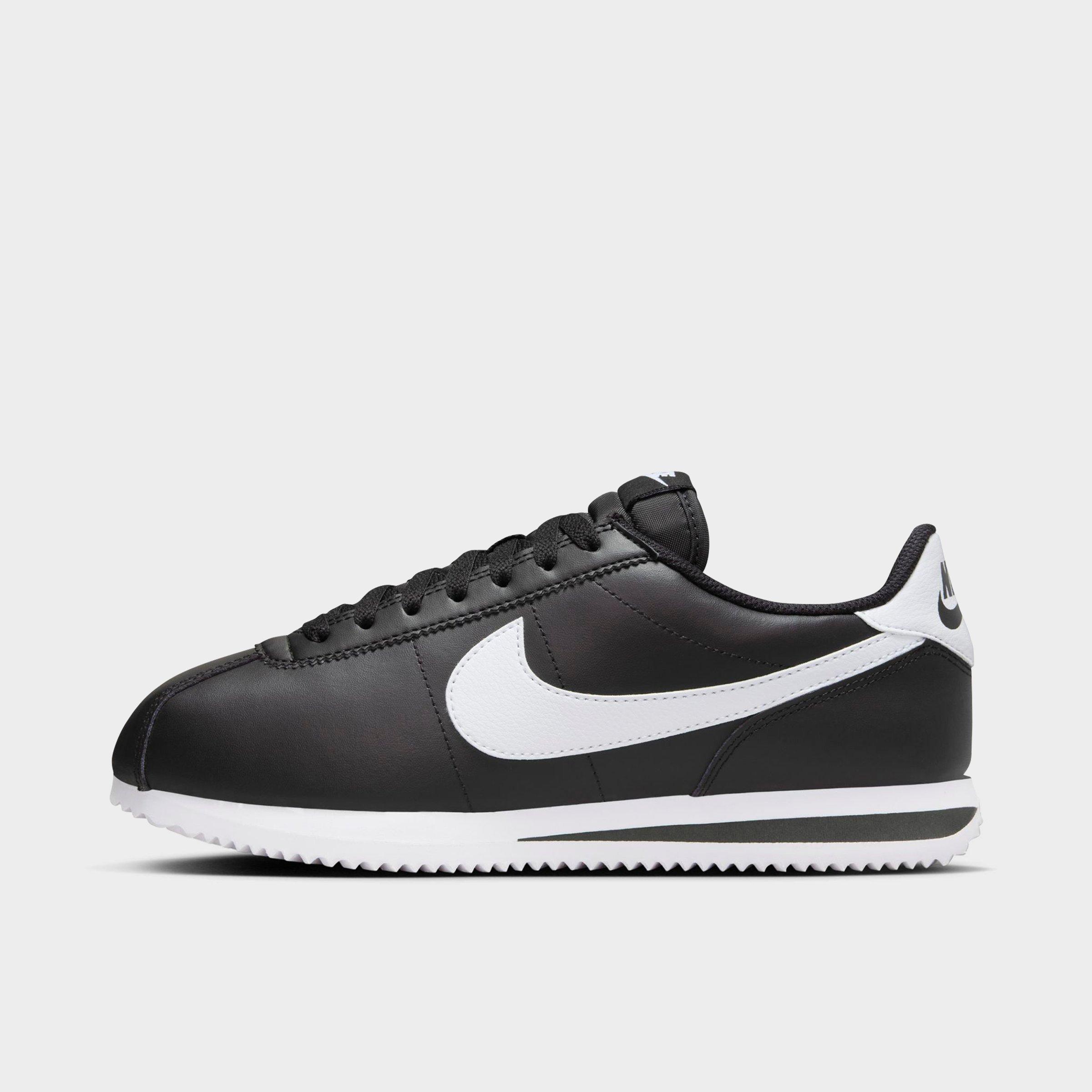 Nike Women's Cortez Casual Shoes in Black/Black Size 7.0 Leather
