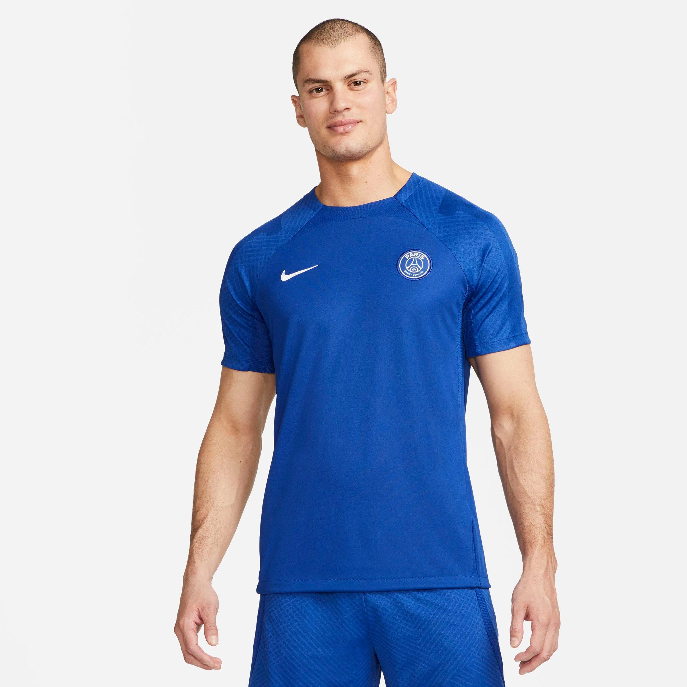 Shop Nike Men's Paris Saint-germain F. C. Strike Short-sleeve Soccer Top In Old Royal/old Royal/old Royal/white
