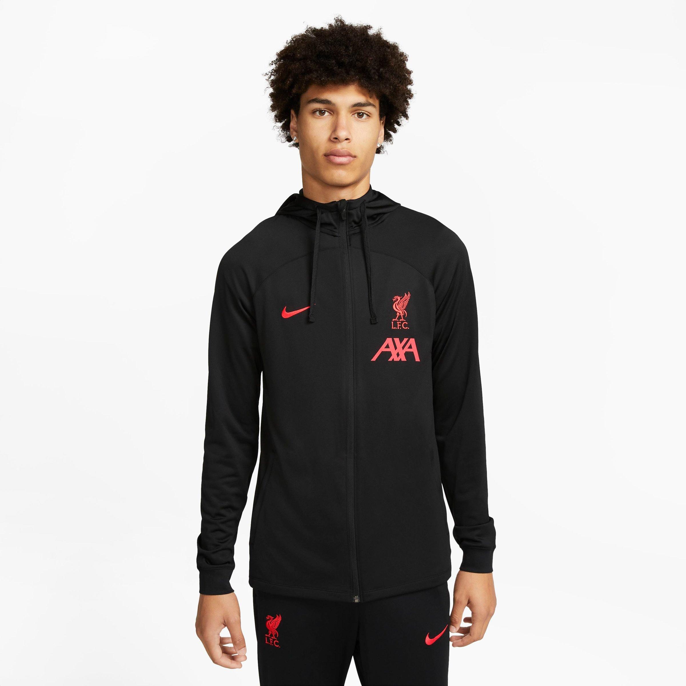 Nike Liverpool Fc Strike Away  Men's Dri-fit Hooded Soccer Track Jacket In Black