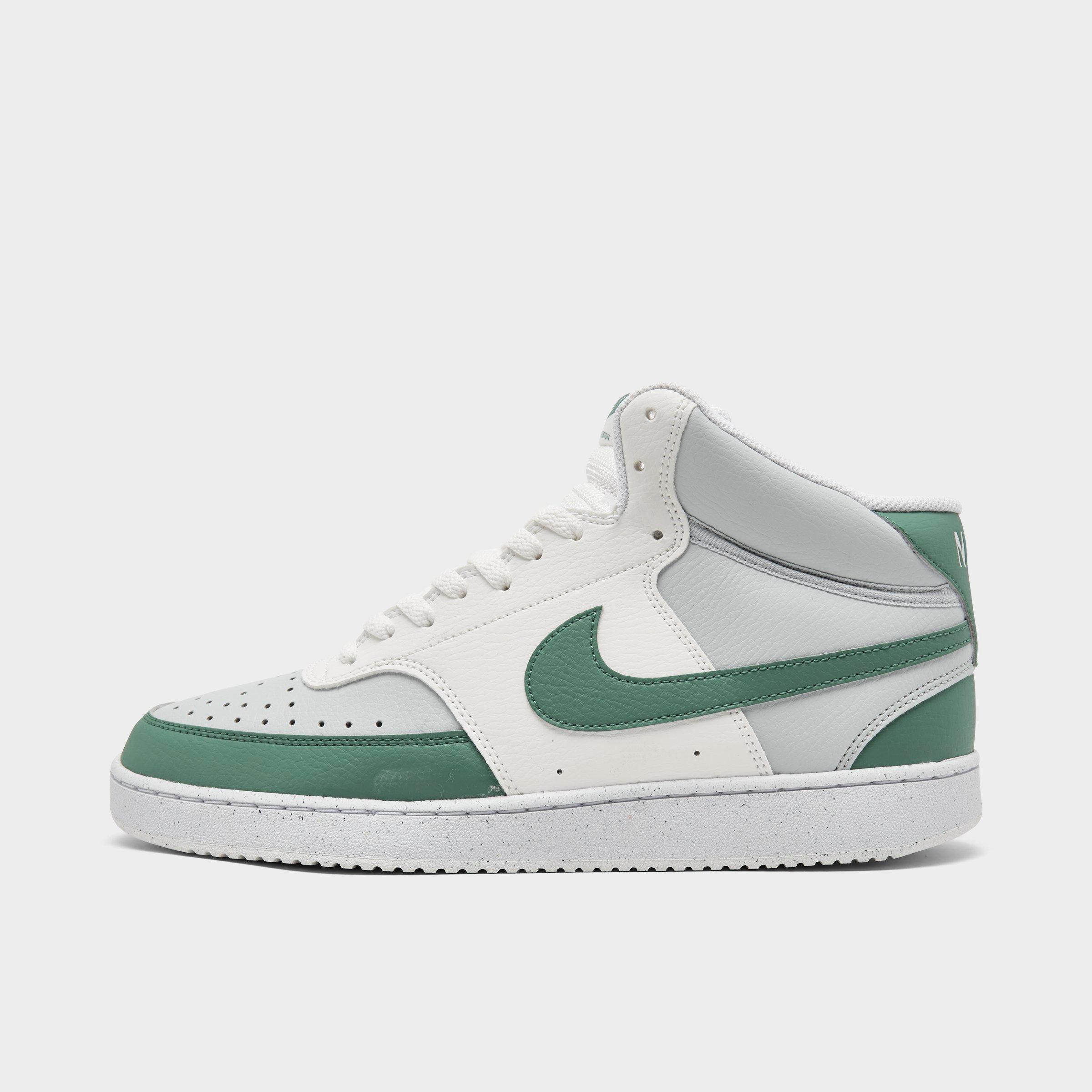 Shop Nike Men's Court Vision Mid Next Nature Casual Shoes In Summit White/pure Platinum/white/bicoastal