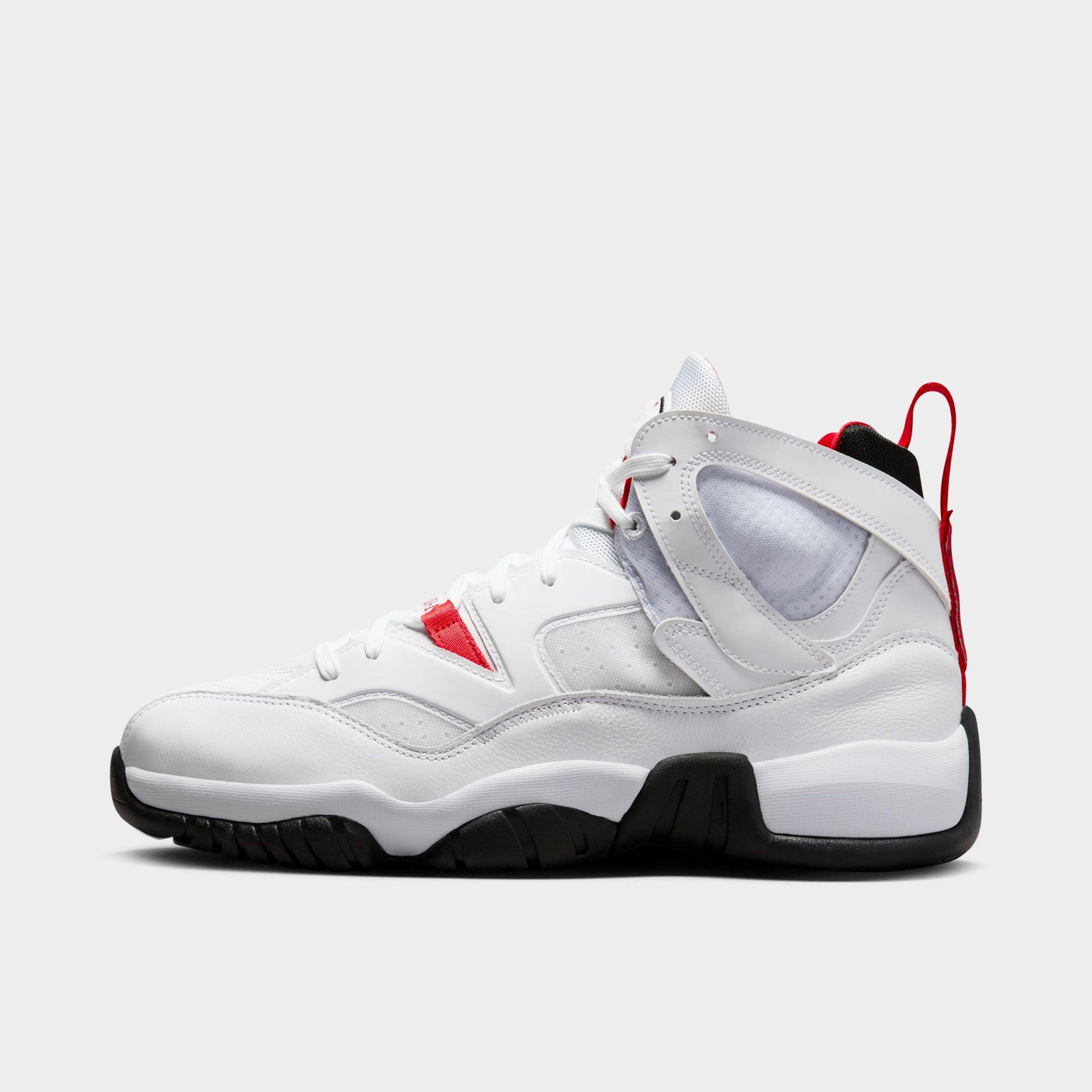 Jordan Men's Jumpman Two Trey Basketball Shoes in White/Black/University Red Size: 7