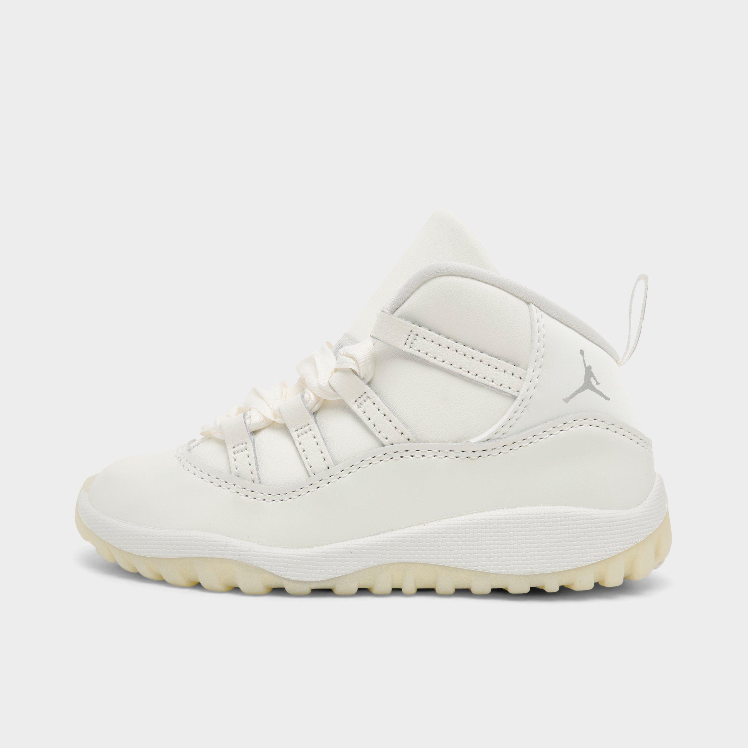 Jordan Kids Toddler Air Retro 11 Basketball Shoes in Sail/Pearl Grey/White Size: 4.0