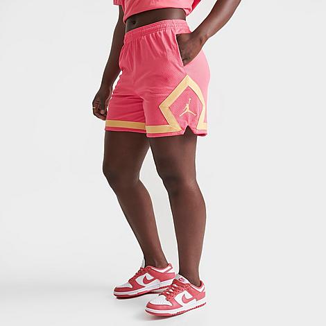 Nike Jordan Women's Heritage Diamond Shorts In Sea Coral/celestial Gold