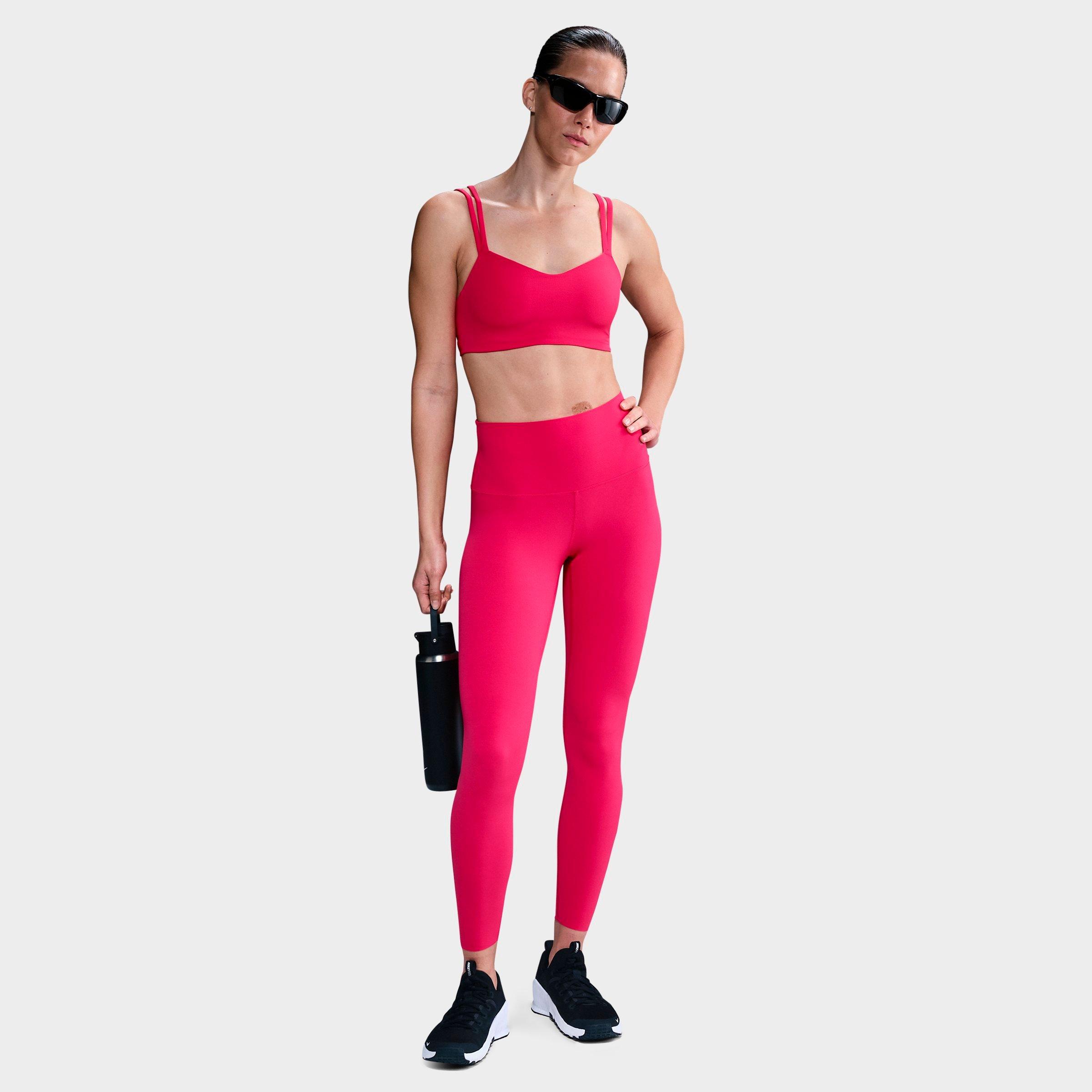 Nike Women's Zenvy Strappy Light Support Padded Sports Bra in Rush Pink/White Size: XS
