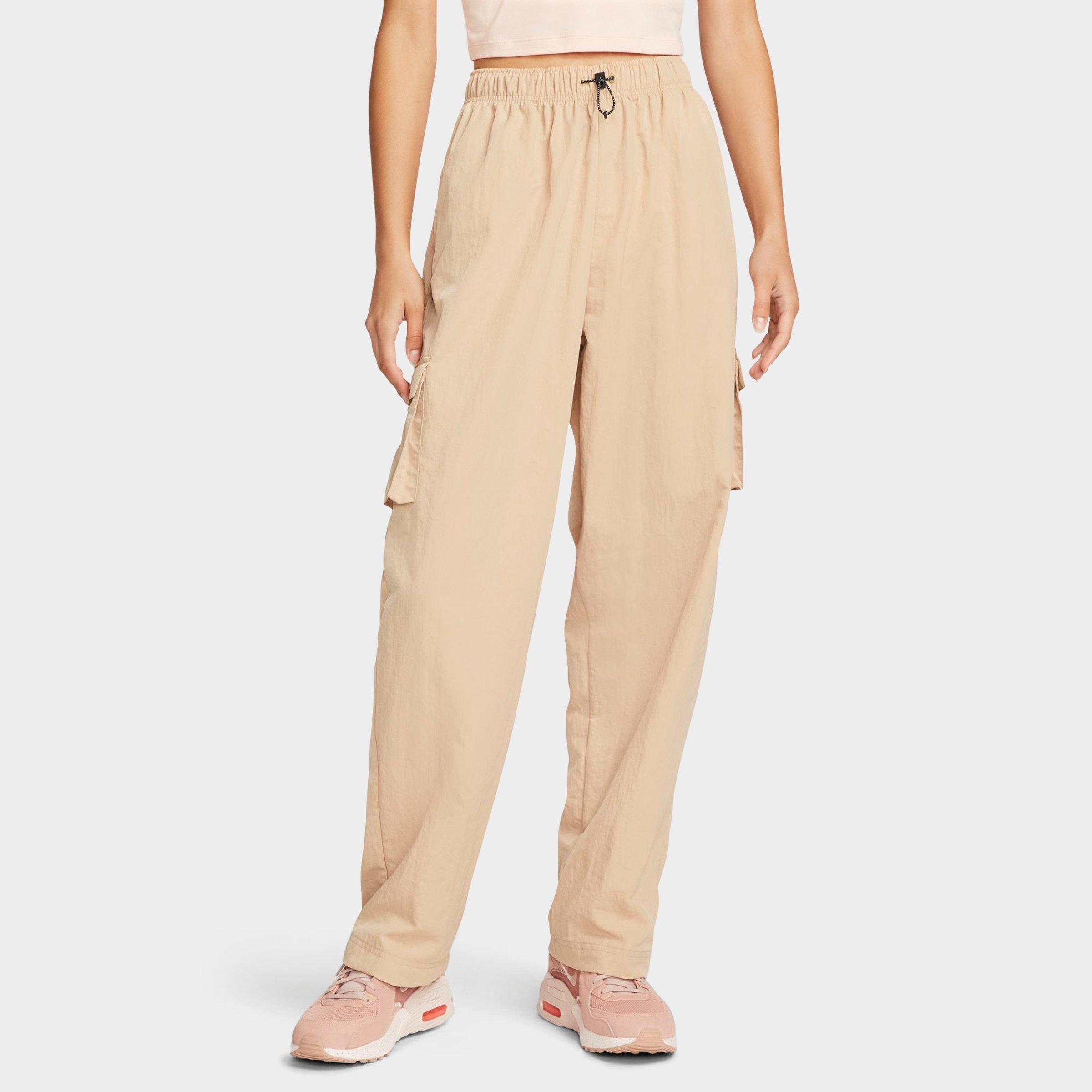 Nike Women's  Sportswear Essential High-rise Woven Cargo Pants In Hemp/white