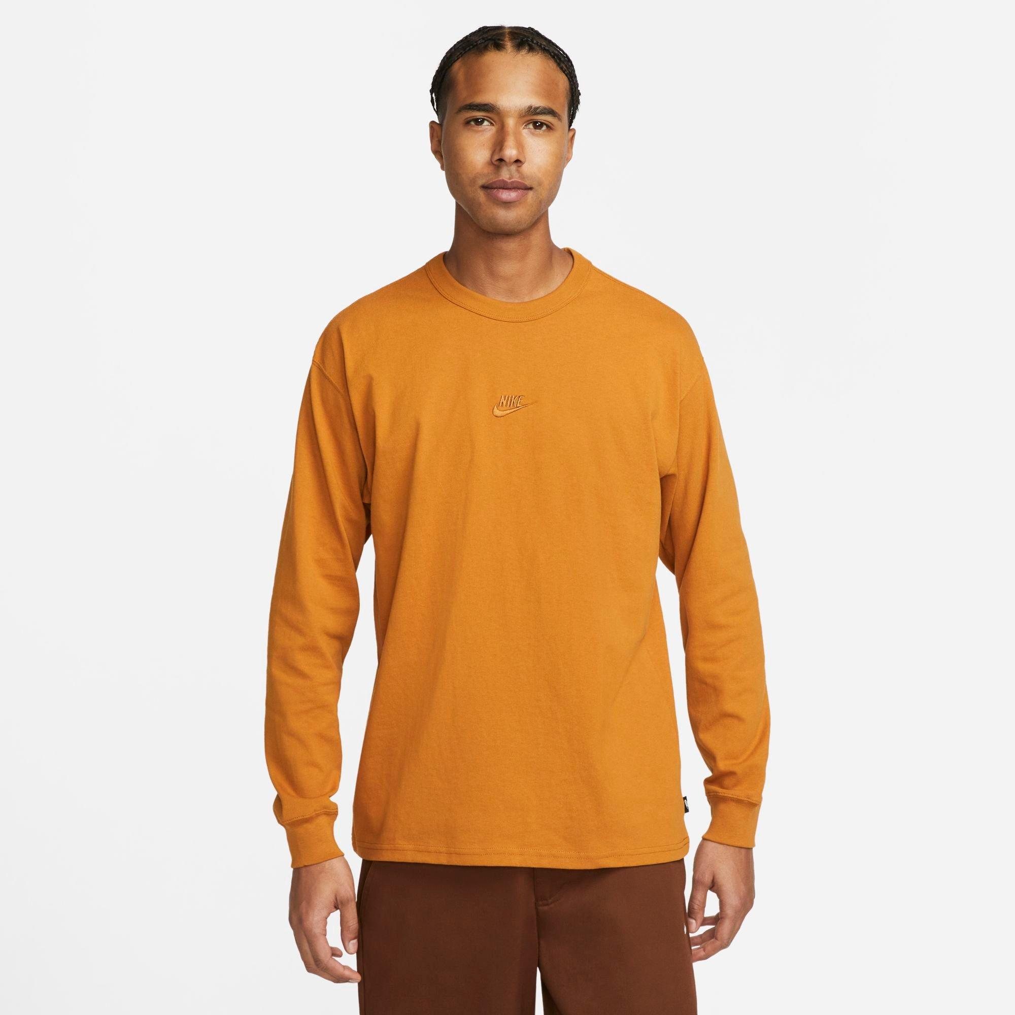 Nike Men's Sportswear Premium Essentials Long-sleeve T-shirt In Desert Ochre