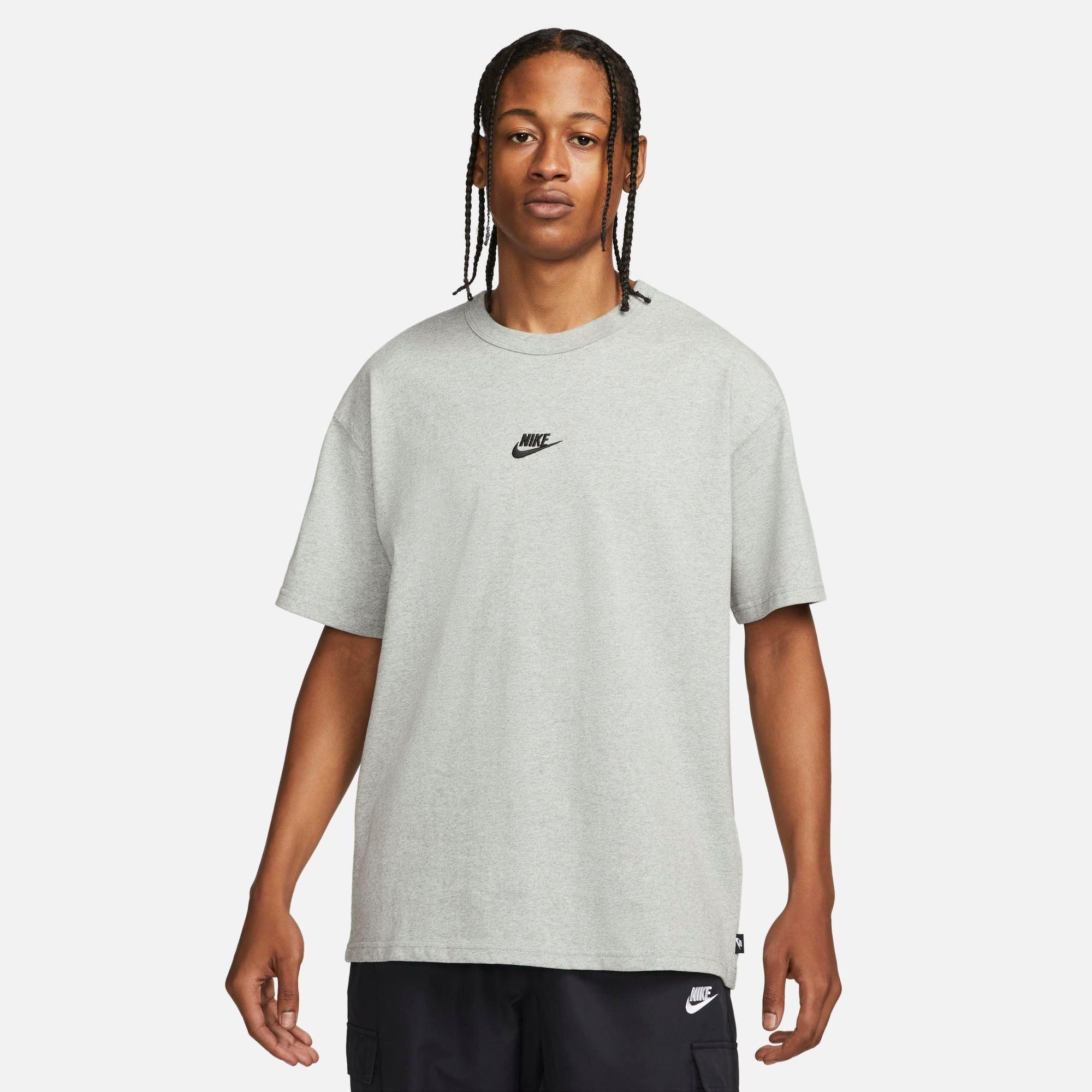 Shop Nike Men's Sportswear Premium Essentials T-shirt In Dark Grey Heather