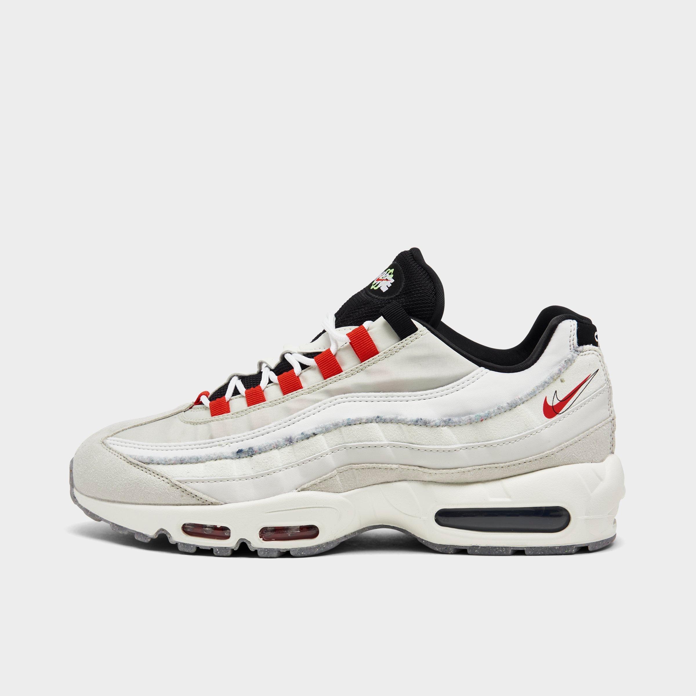Nike Men's Air Max 95 Se Casual Shoes In Light Bone/black/ghost Green/habanero Red