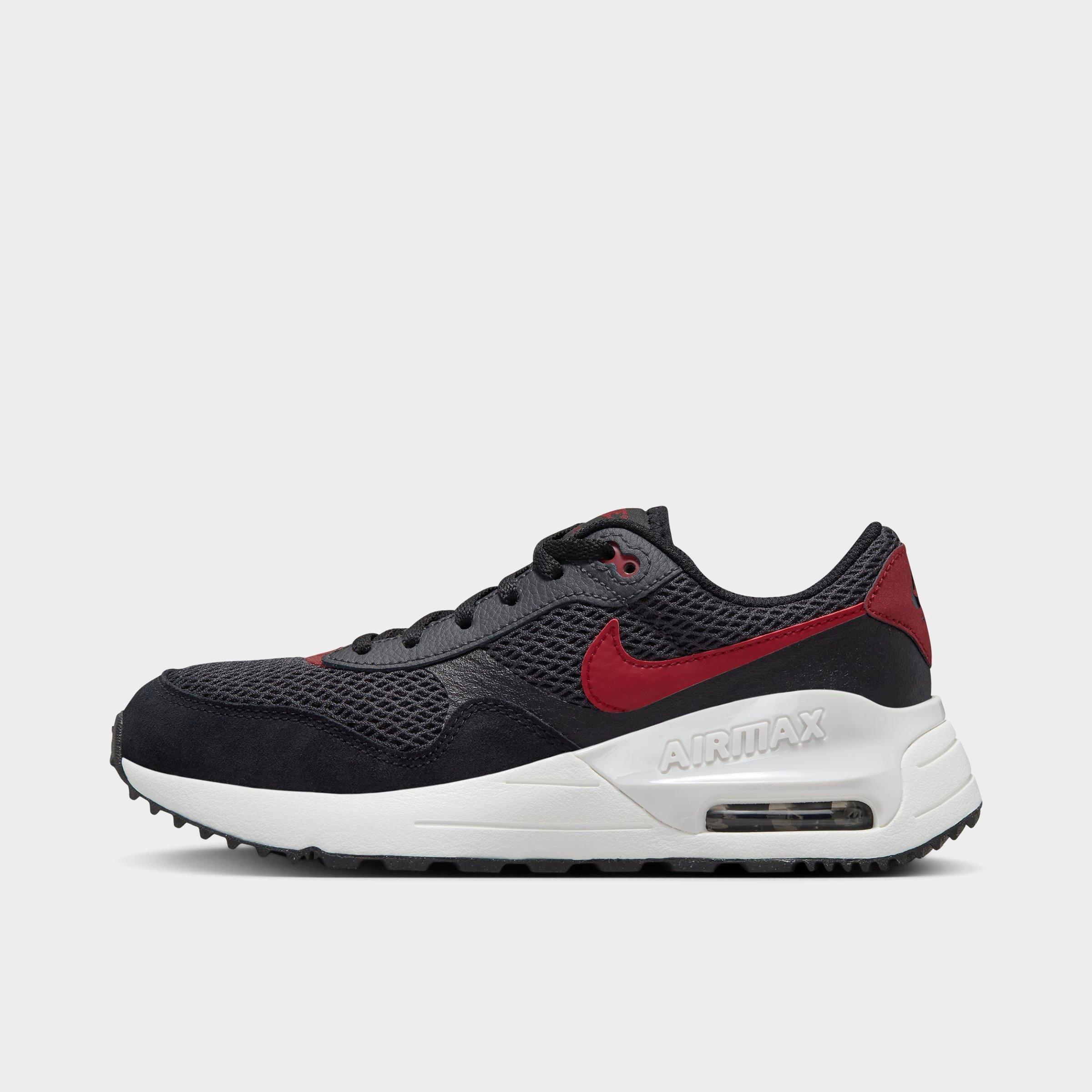Nike Big Kids' Air Max Systm Casual Shoes In Black/anthracite/summit White/team Red