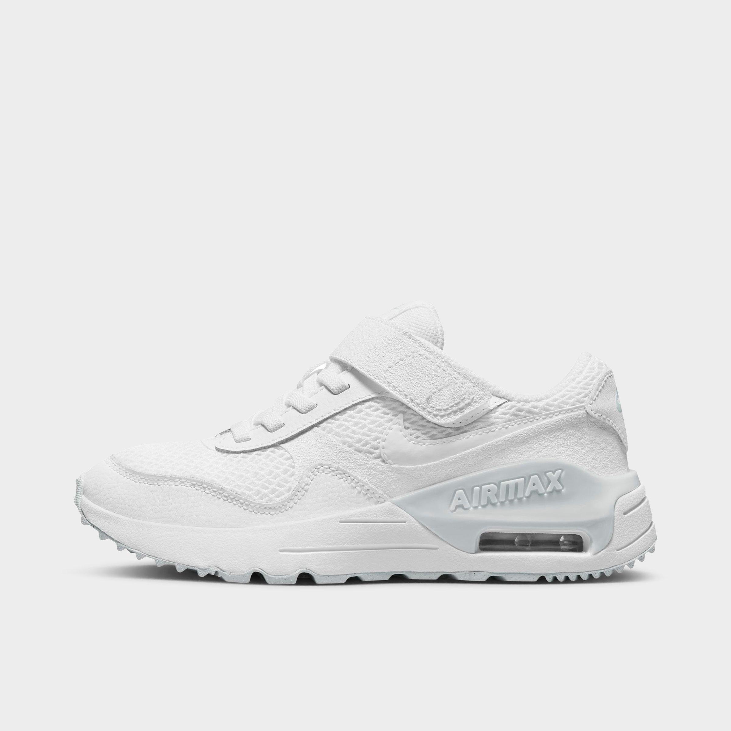 Nike Little Kids Air Max SYSTM Casual Shoes in White/Pure Platinum/White Size: 12.0