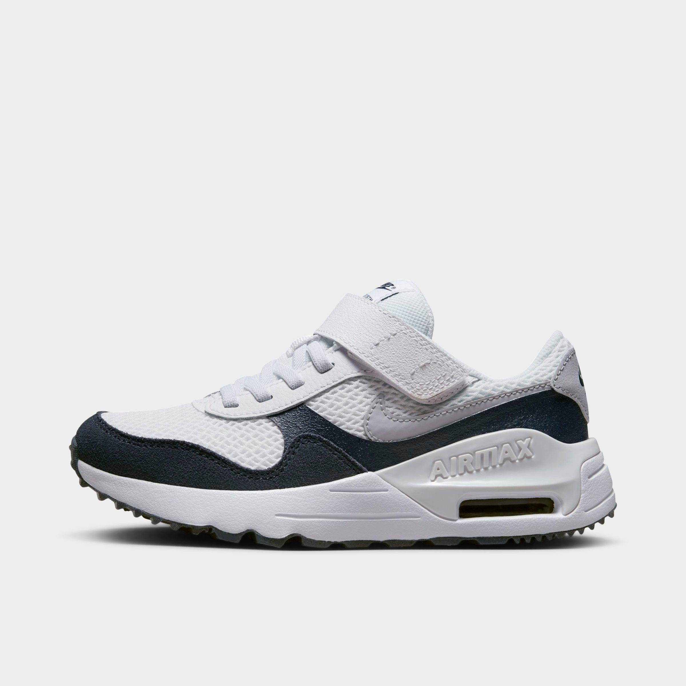Nike Little Kids' Air Max Systm Casual Shoes In White/wolf Grey/obsidian