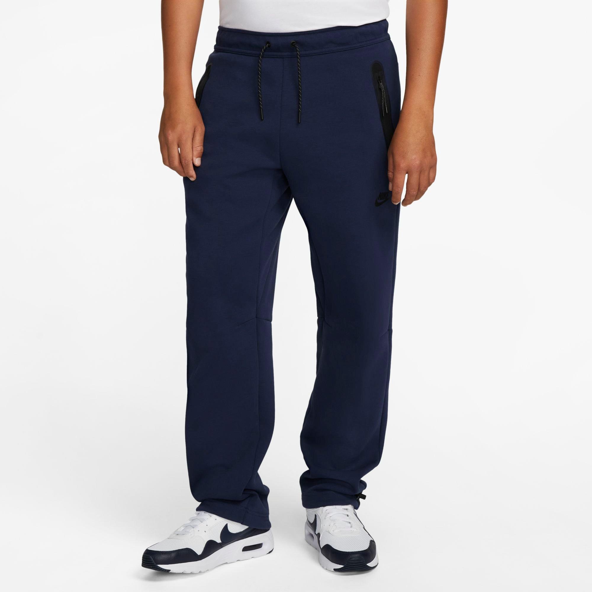 Nike Men's Sportswear Tech Fleece Straight Leg Pants In Midnight Navy/black