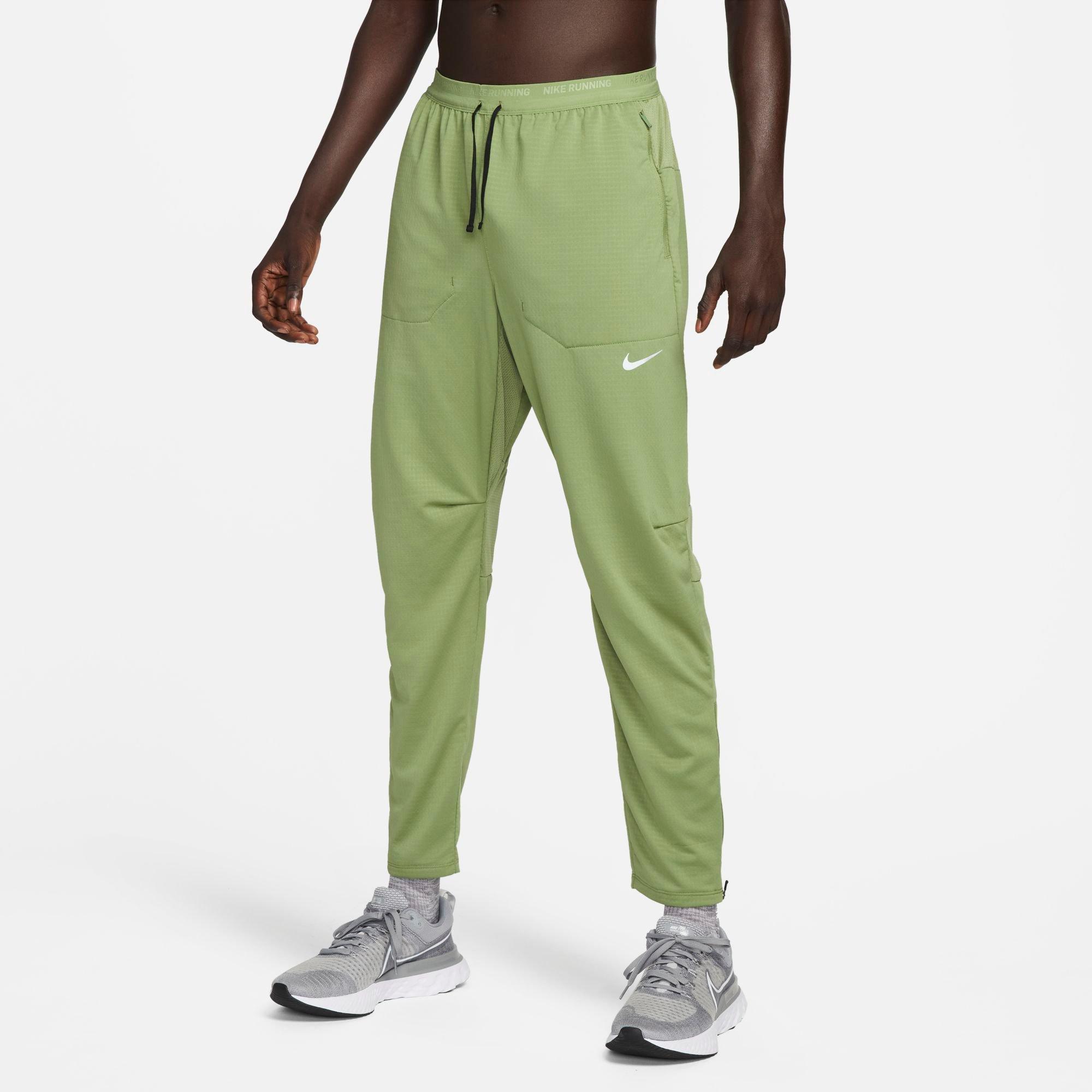 Shop Nike Men's Phenom Dri-fit Knit Running Pants In Alligator/reflective Silver