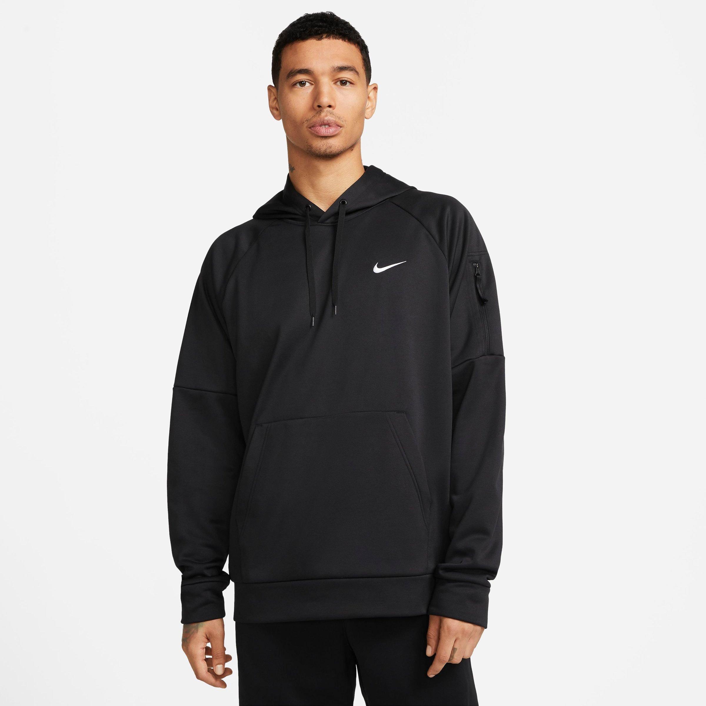 Nike Men's Therma-FIT Pullover Training Hoodie in Black/Black Size 2XL 100% Polyester