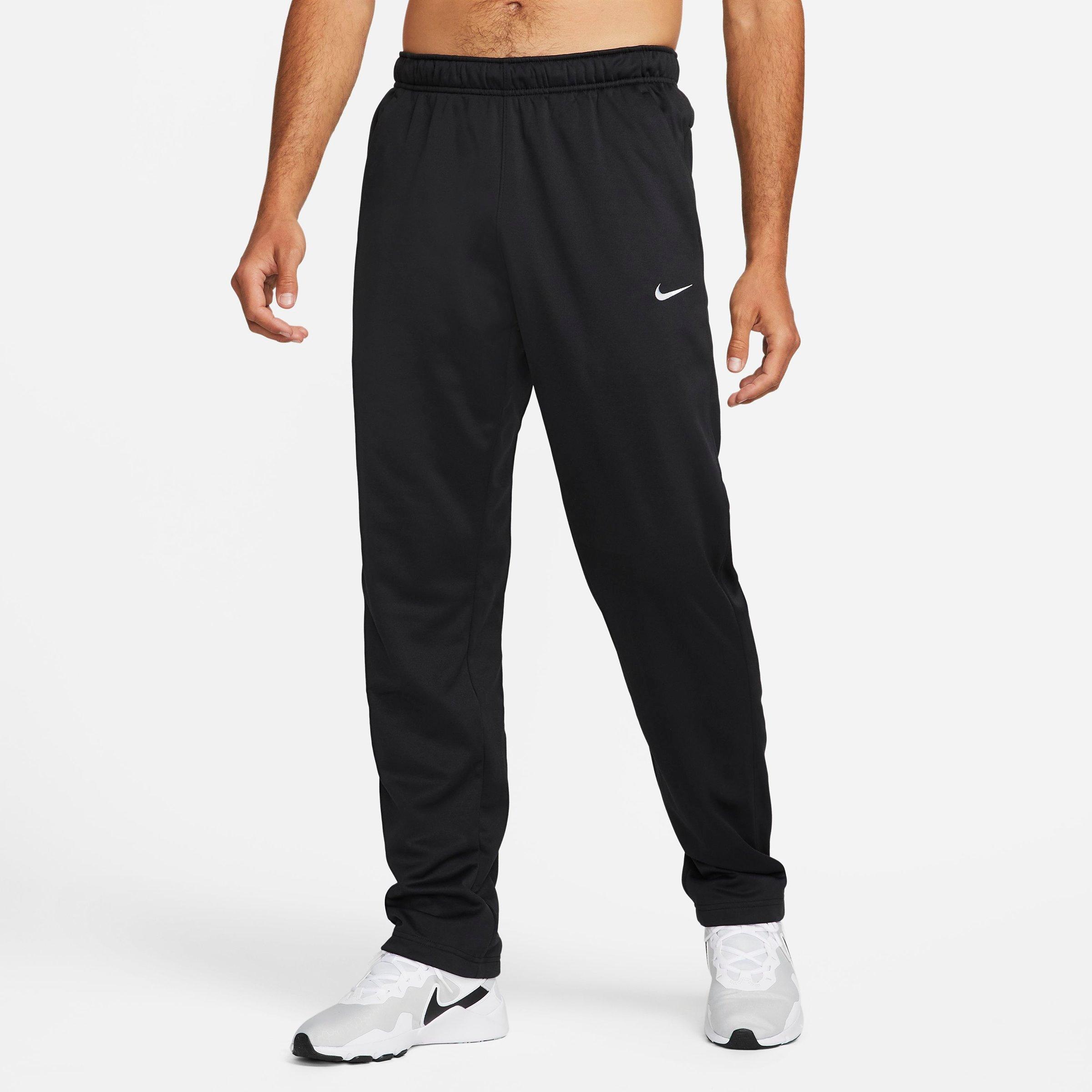 Nike Men's Therma Therma-FIT Open Hem Fitness Pants in Brown