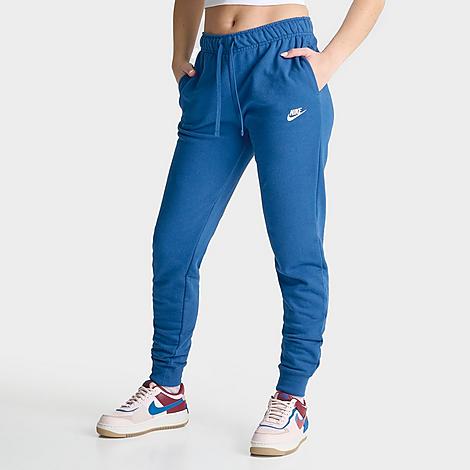 Nike Women's Sportswear Club Fleece Mid-rise Jogger Pants In Court Blue/white