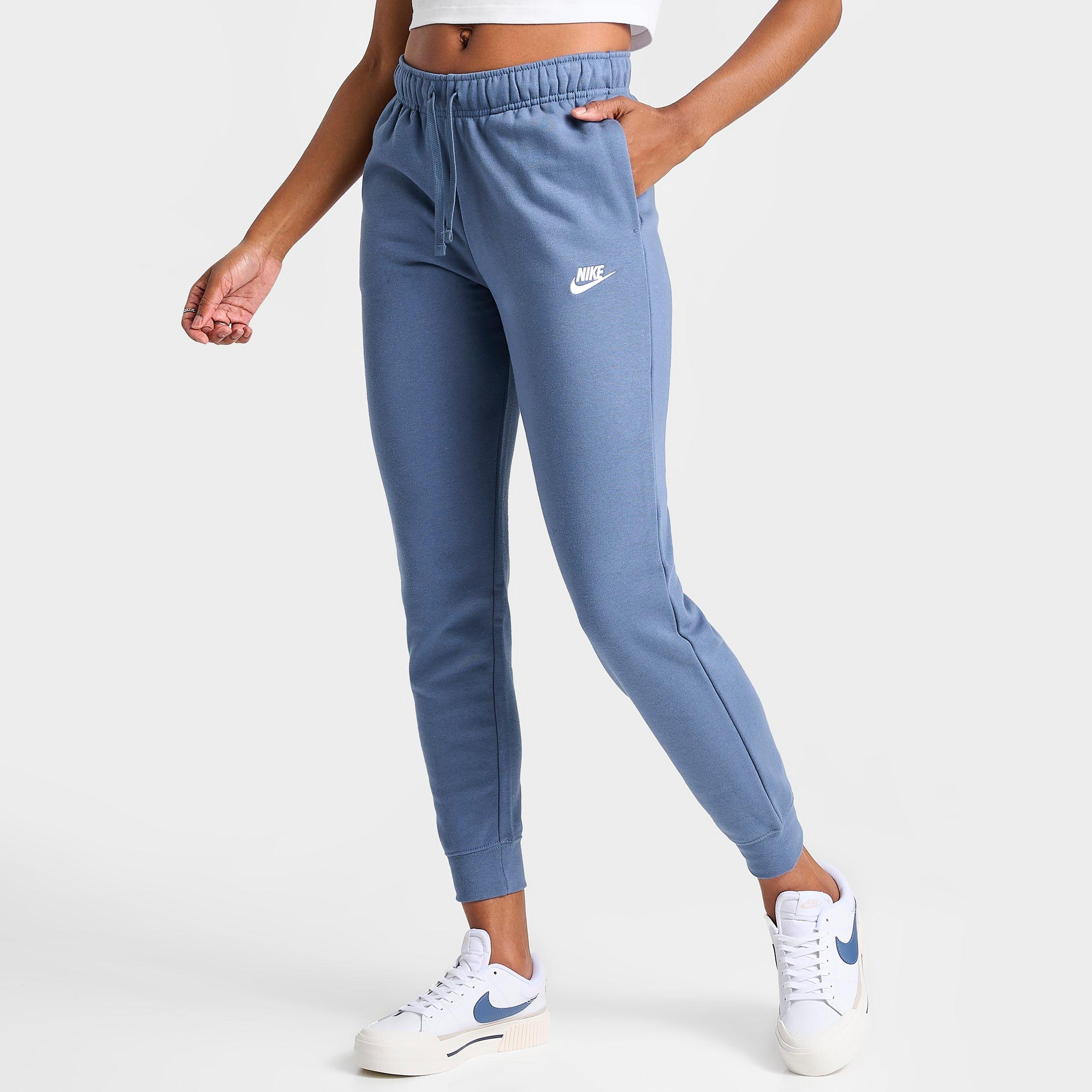 Nike Women's Sportswear Club Fleece Mid-rise Jogger Pants In Diffused Blue/white