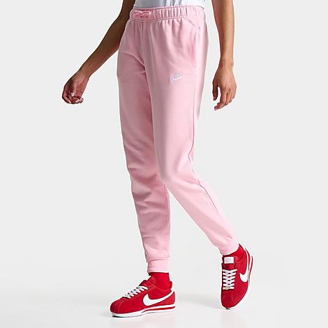 Nike Women's Sportswear Club Fleece Mid-rise Jogger Pants In Medium Soft Pink/white