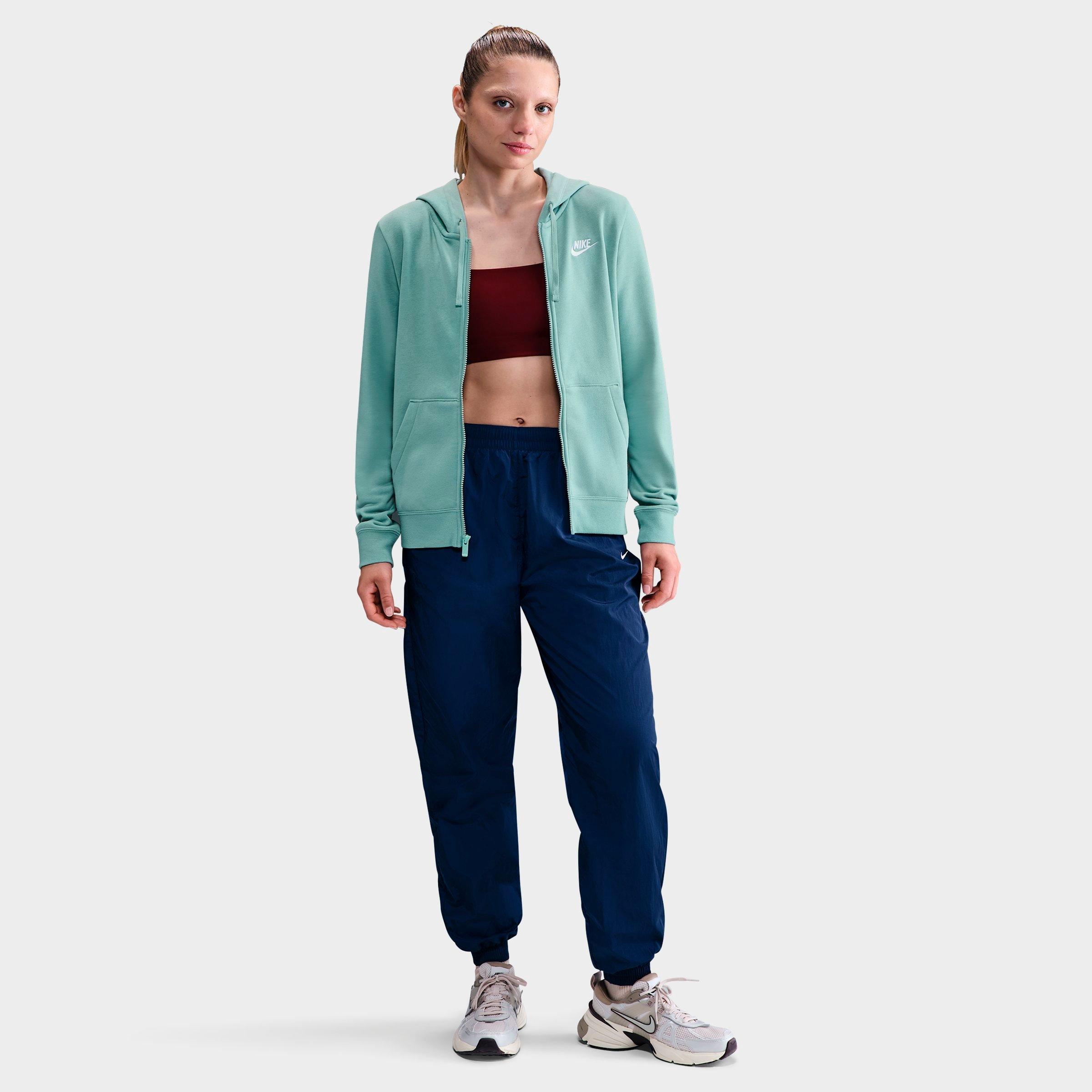 Nike Women's Sportswear Club Fleece Full-Zip Hoodie in Cannon/White Size: XS