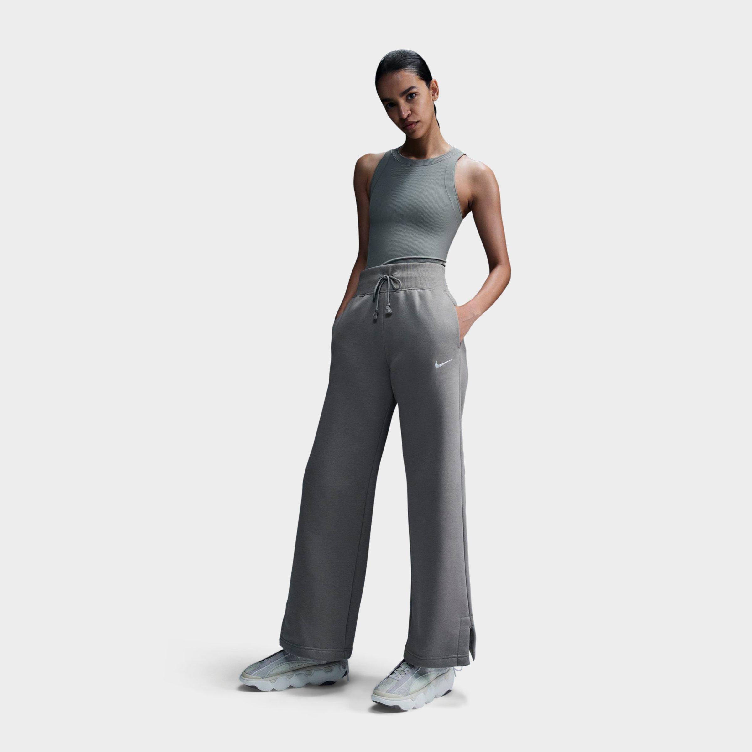 Nike Women's Sportswear Phoenix Fleece High-Waisted Wide-Leg Sweatpants in Light Army/Sail Size: XS