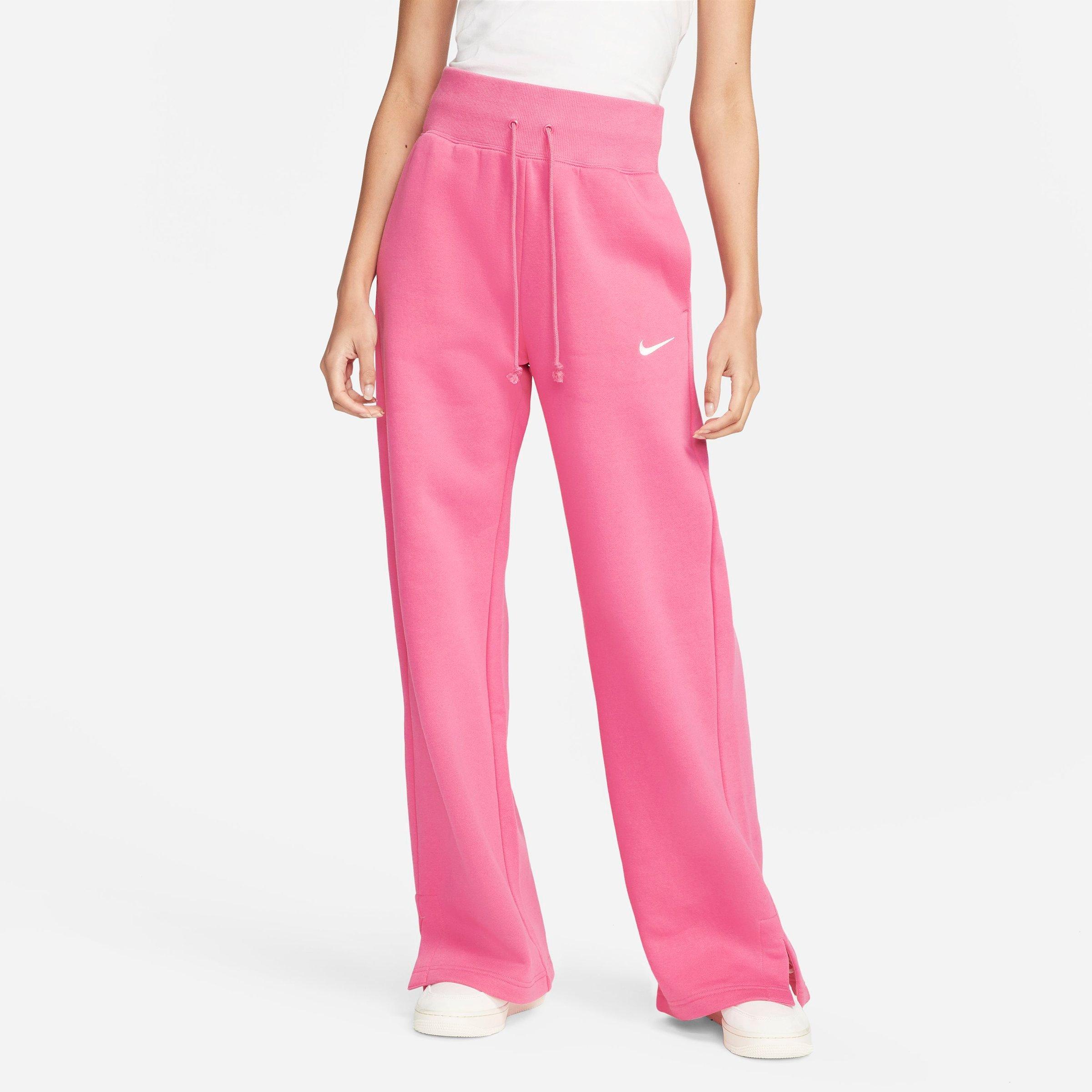 Nike Women's  Sportswear Phoenix Fleece High-waisted Wide-leg Sweatpants In Pink