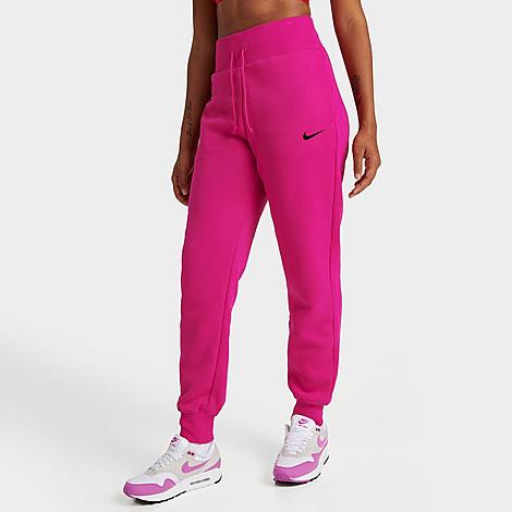 Nike Women's Sportswear Phoenix Fleece High-waisted Jogger Sweatpants In Fireberry