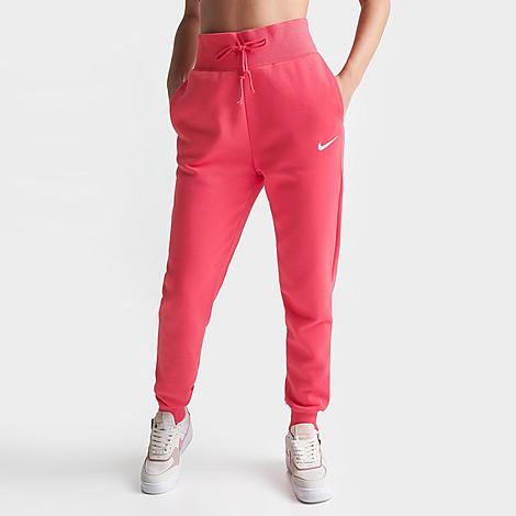 Nike Women's Sportswear Phoenix Fleece High-waisted Jogger Sweatpants In Light Fusion Red
