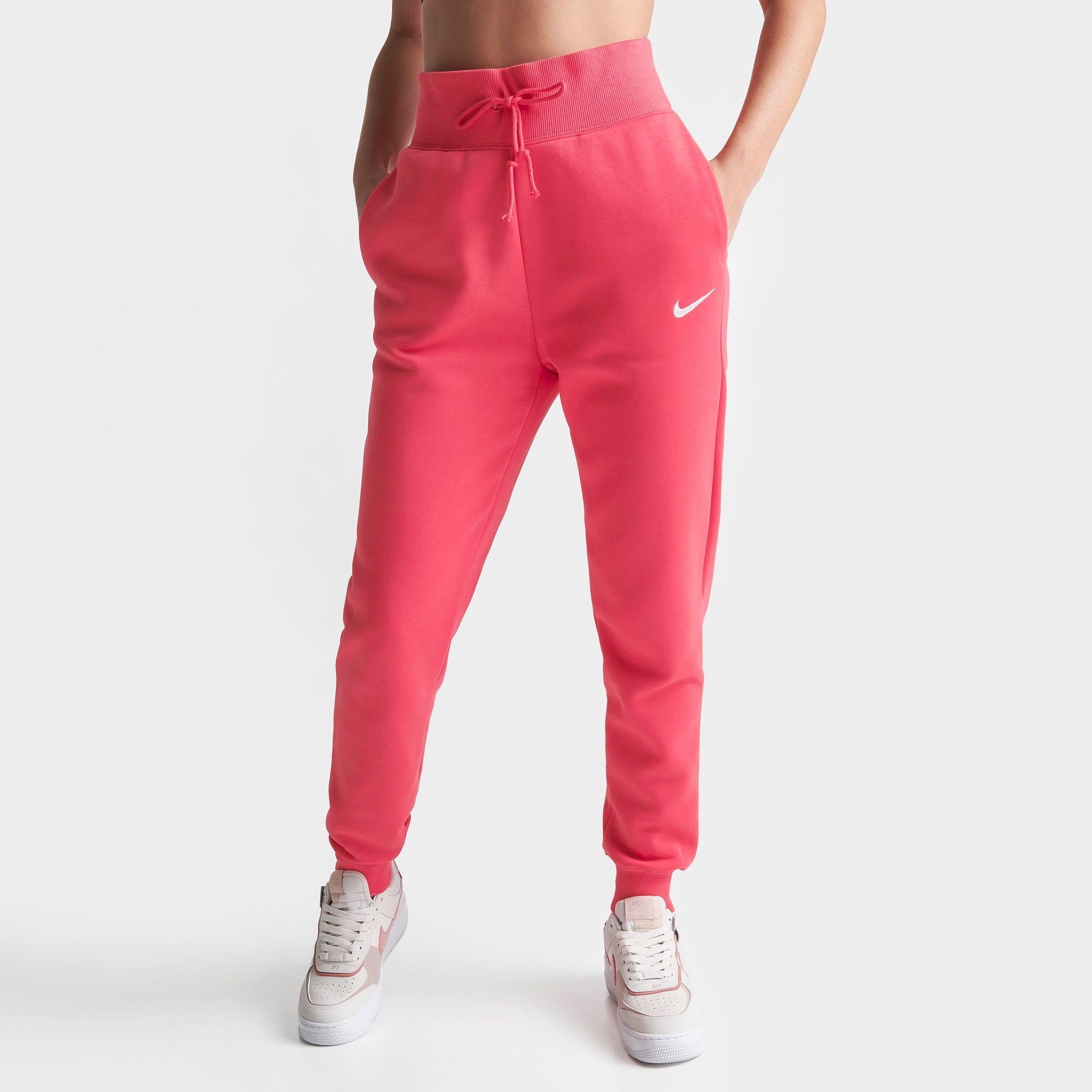 Nike Women's Sportswear Phoenix Fleece High-waisted Jogger Sweatpants In Light Fusion Red