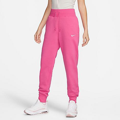 Nike Women's  Sportswear Phoenix Fleece High-waisted Jogger Pants (plus Size) In Pink
