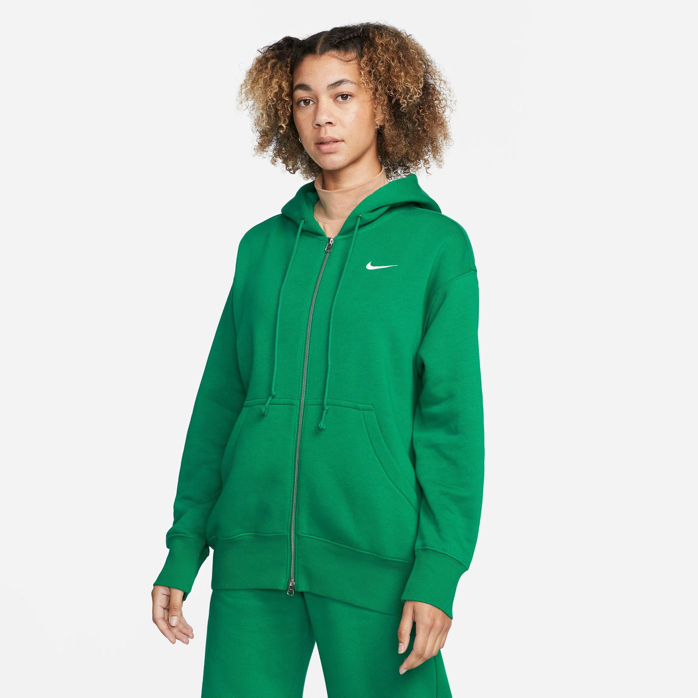 Nike Sportswear Phoenix Fleece Full Zip Hoodie In Malachite/sail