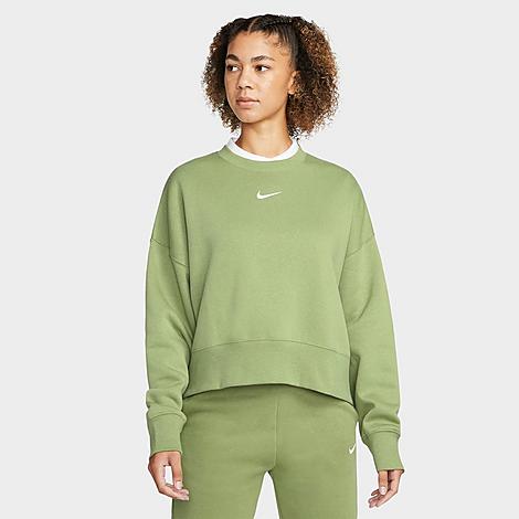 Nike Women's Sportswear Phoenix Fleece Oversized Crewneck Sweatshirt In Alligator/sail